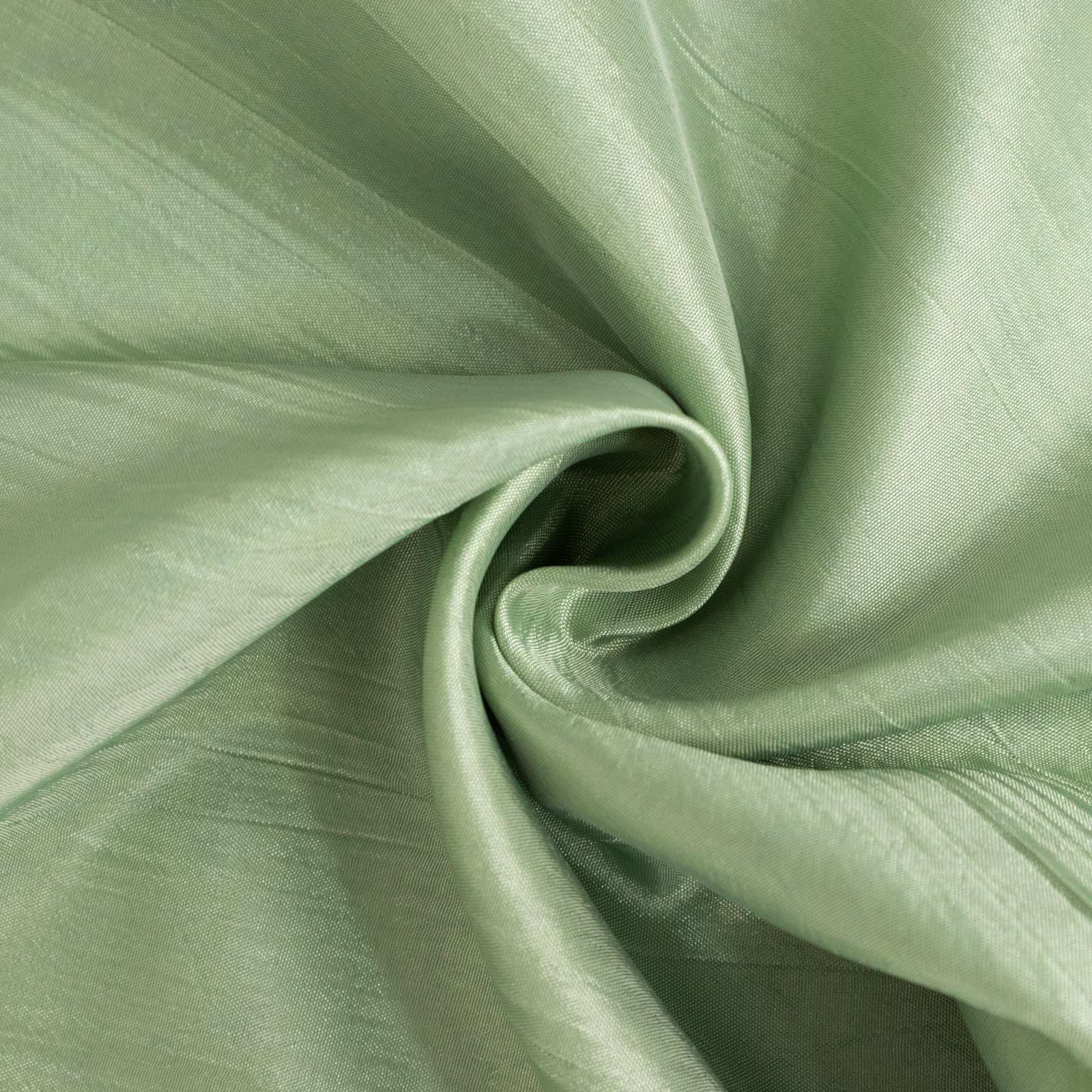 Crinkle Crushed Taffeta Banquet Chair Cover Sage Green - Reusable Slipcover - Image 3