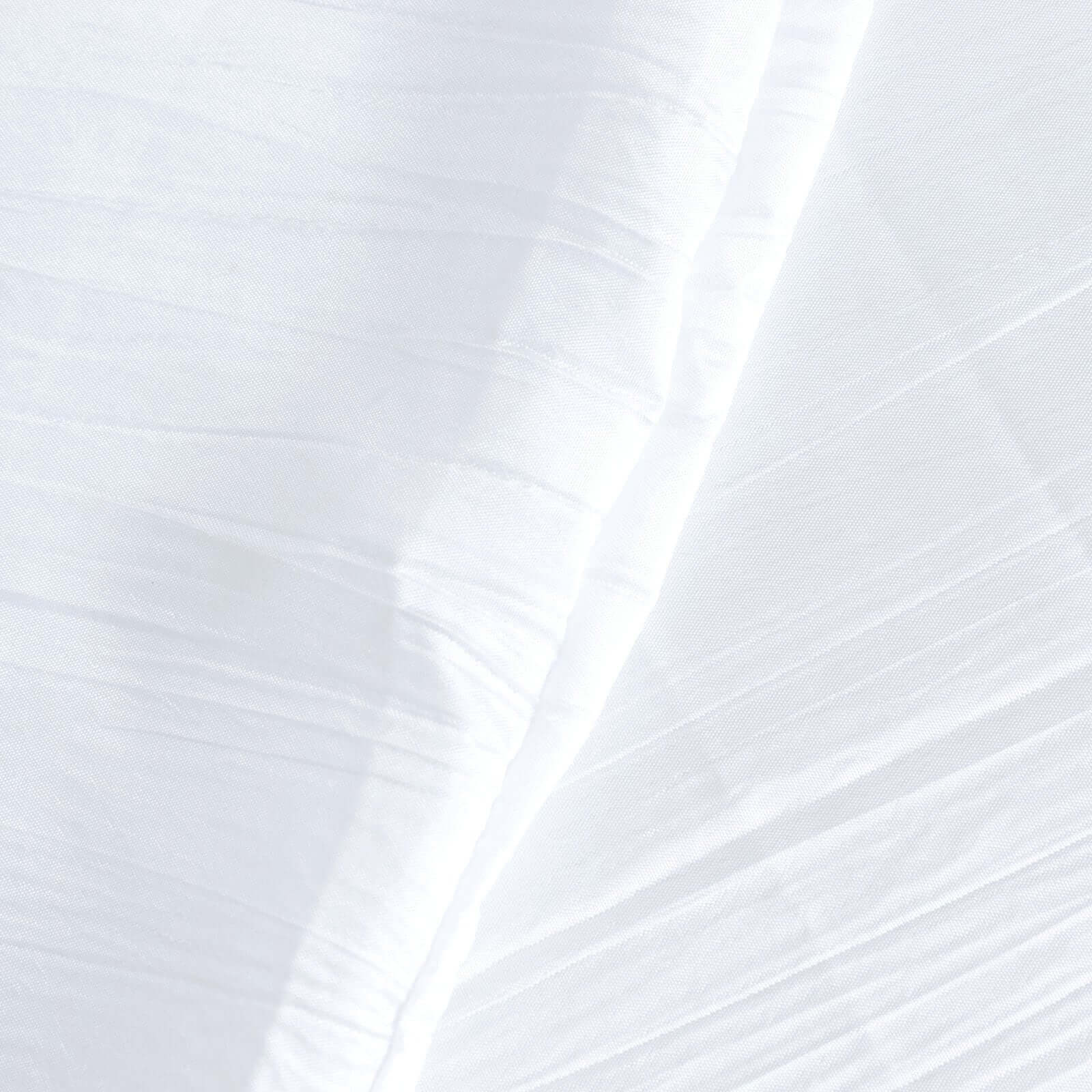 Crinkle Crushed Taffeta Banquet Chair Cover White - Reusable Graceful Design for Weddings - Image 12