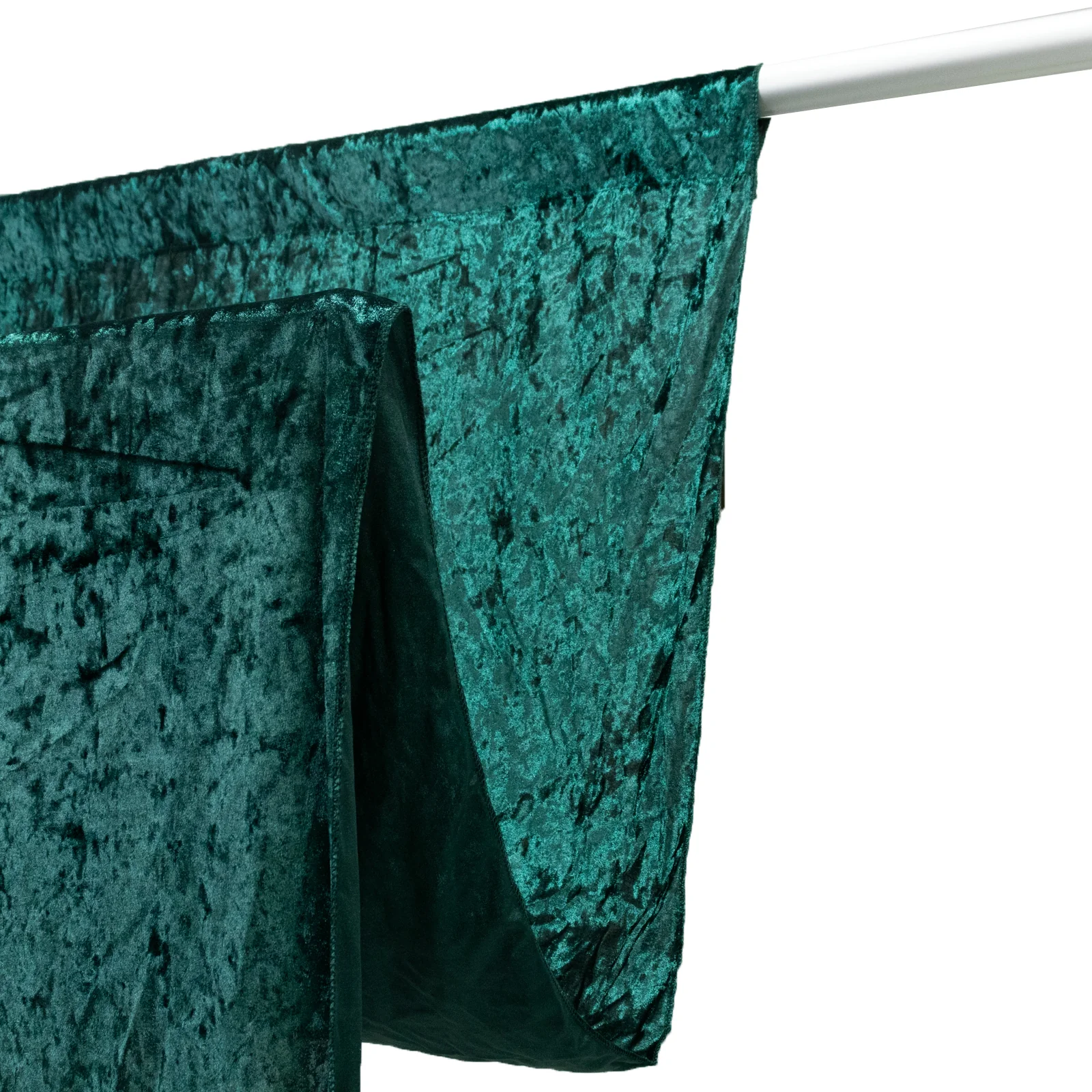 Crushed Velvet Backdrop Curtain – Hunter Emerald Green 5ft x 14ft Event Drape with Rod Pocket, Privacy Panel for Photo Booths & Events - Image 7