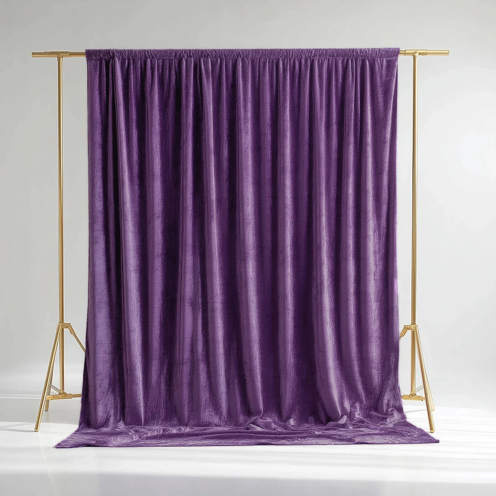 Crushed Velvet Backdrop Curtain – Purple 5ft x 10ft Event Drape with Rod Pocket, Privacy Panel for Photo Booths & Events - Image 6