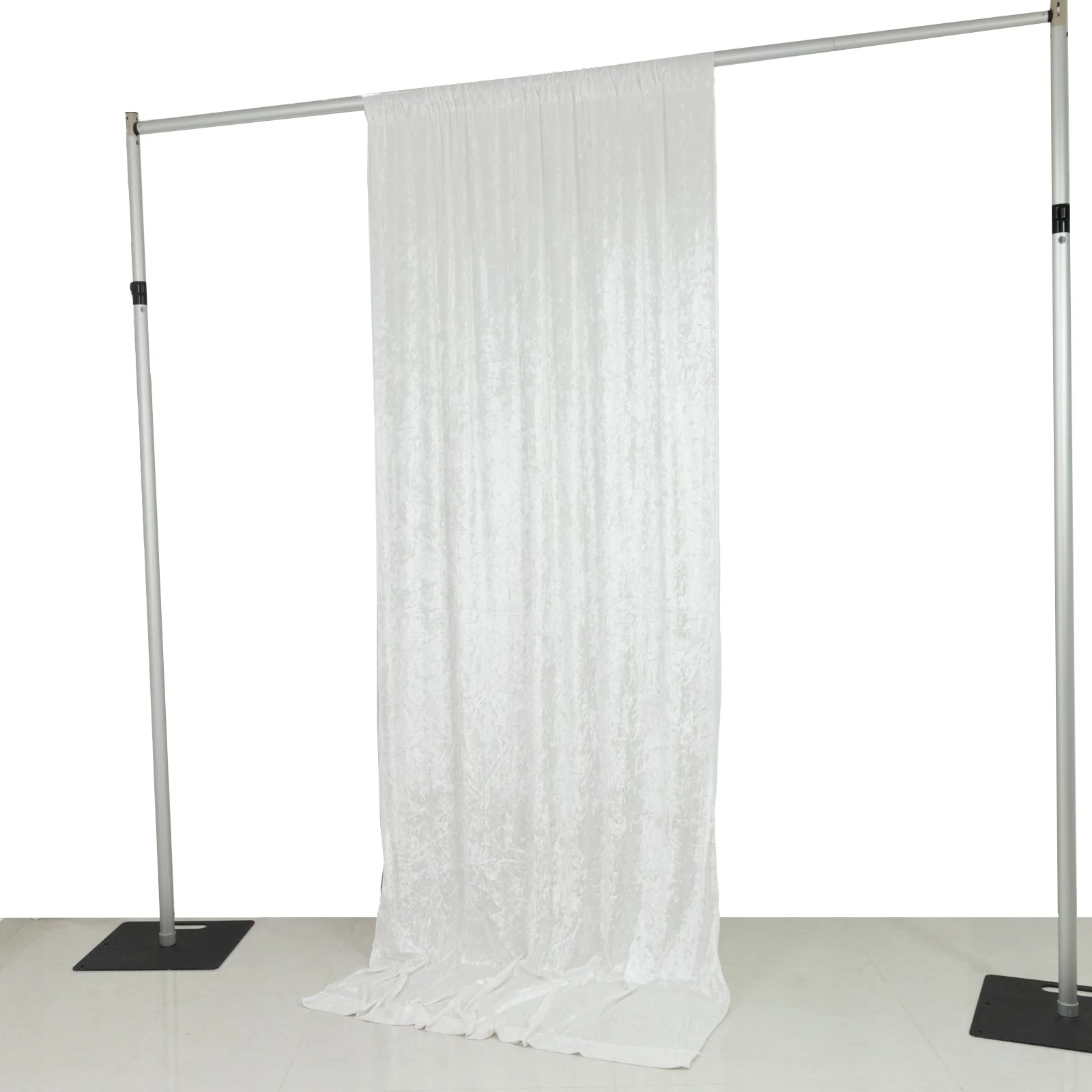 Crushed Velvet Backdrop Curtain – White 5ft x 10ft Event Drape with Rod Pocket, Privacy Panel for Photo Booths & Events - Image 5