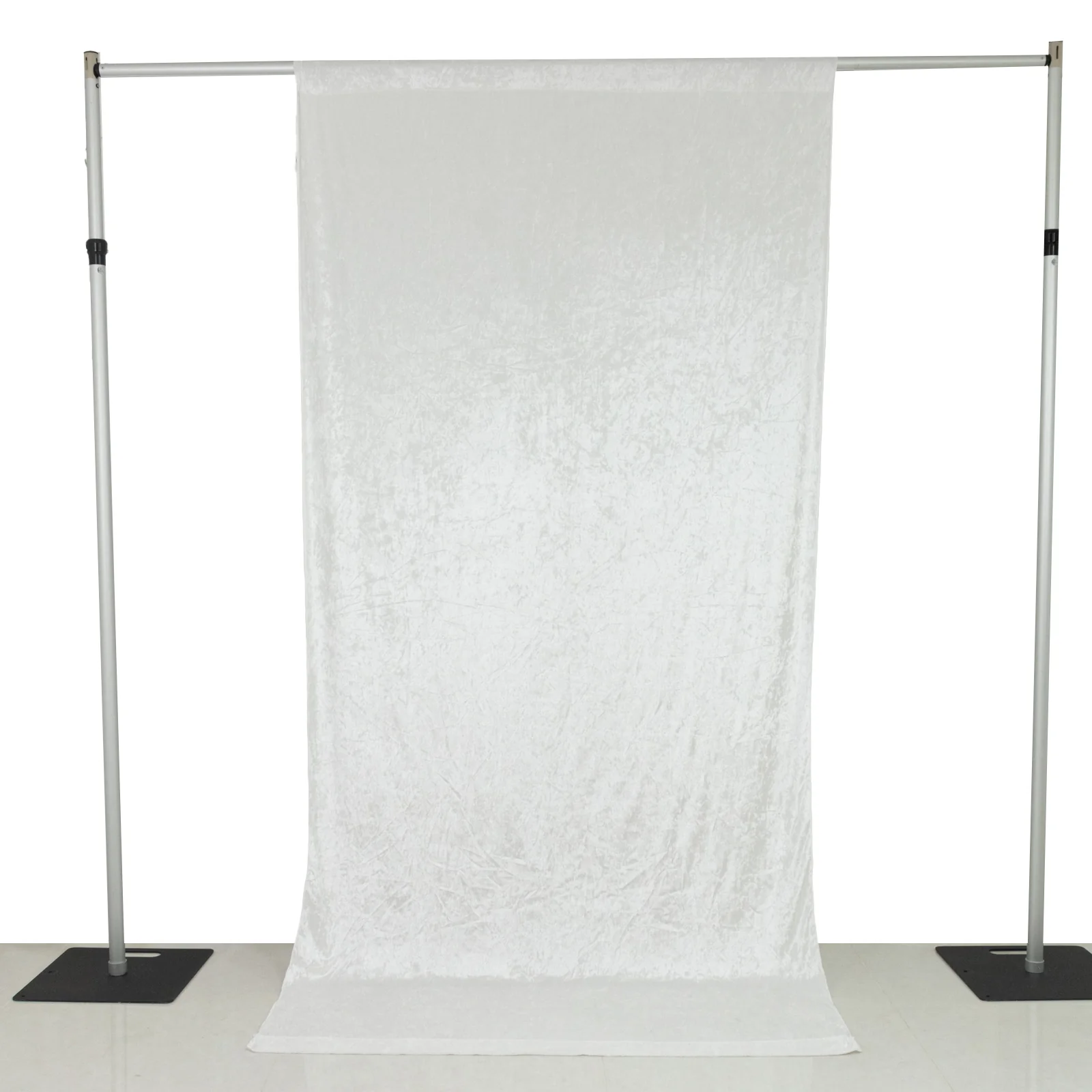 Crushed Velvet Backdrop Curtain – White 5ft x 10ft Event Drape with Rod Pocket, Privacy Panel for Photo Booths & Events - Image 8