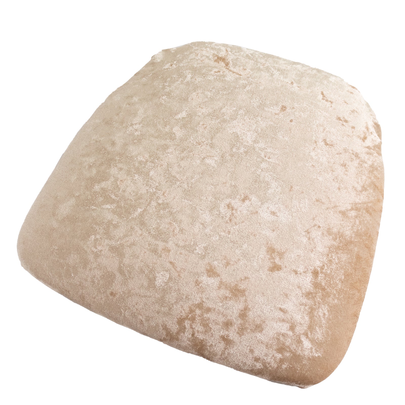 5 Pack Crushed Velvet Chiavari Chair Seat Pad Covers – Beige Stretch Cushion Slipcovers for Dining Chairs, Washable & Reusable - Image 7