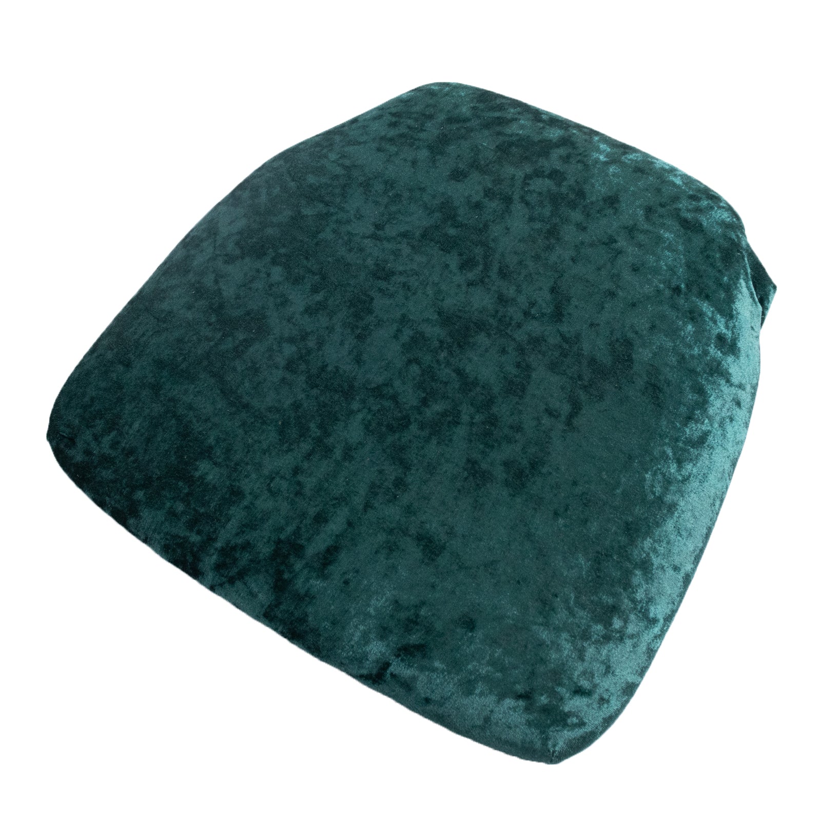 5 Pack Crushed Velvet Chiavari Chair Seat Pad Covers – Hunter Emerald Green Stretch Cushion Slipcovers for Dining Chairs, Washable & Reusable - Image 3