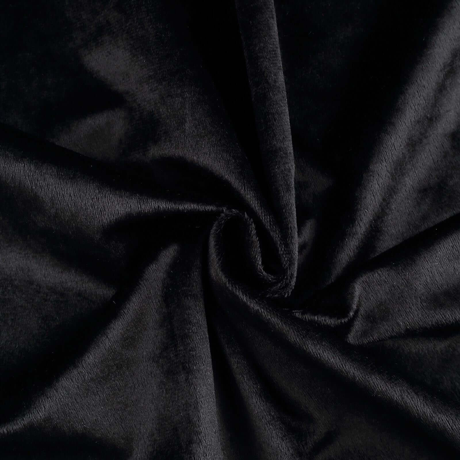 Crushed Velvet Stretch Rectangular Table Cover 6ft Black - Wrinkle-Free Tablecloth - Image 9