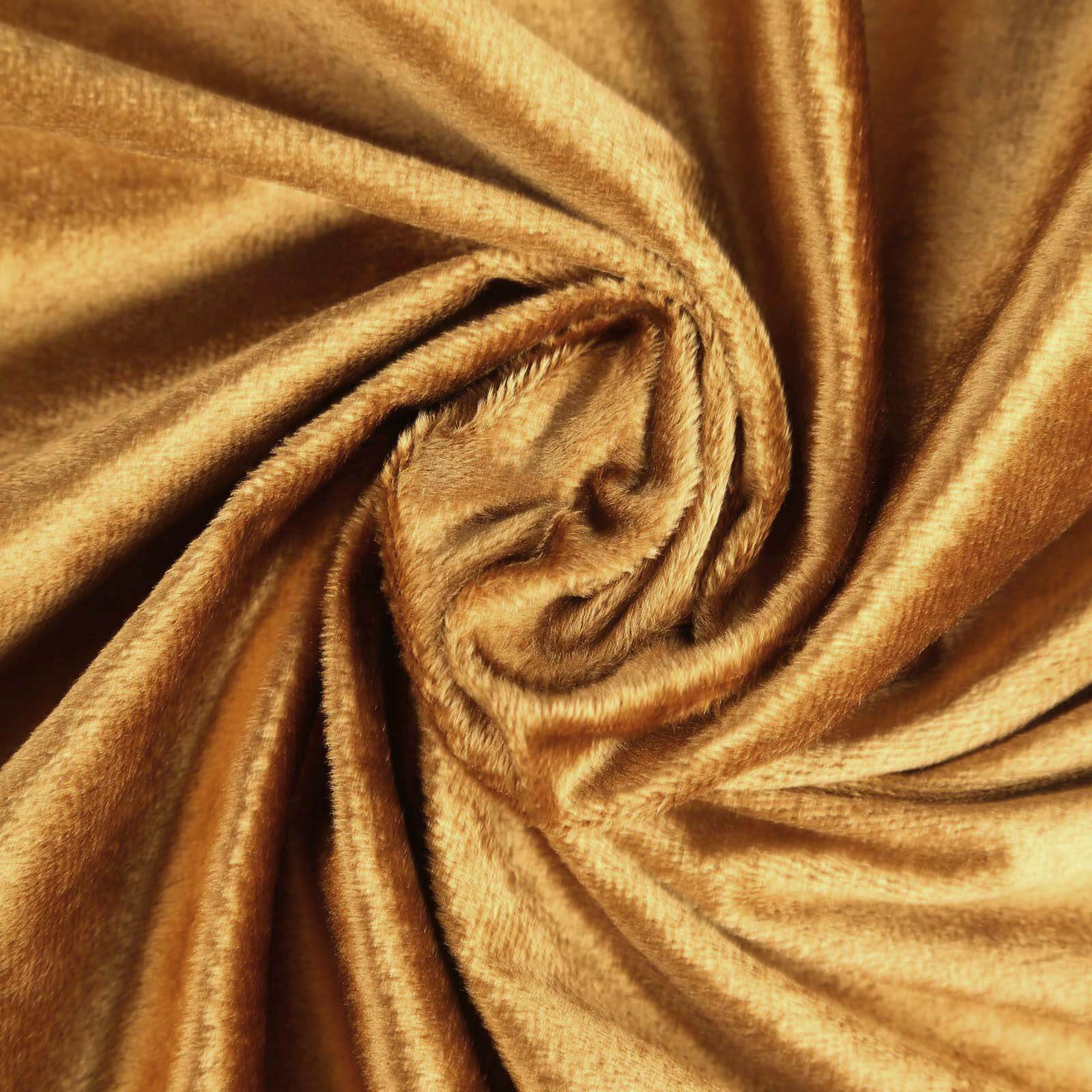 Crushed Velvet Stretch Rectangular Table Cover 6ft Gold - Wrinkle-Free Tablecloth - Image 9