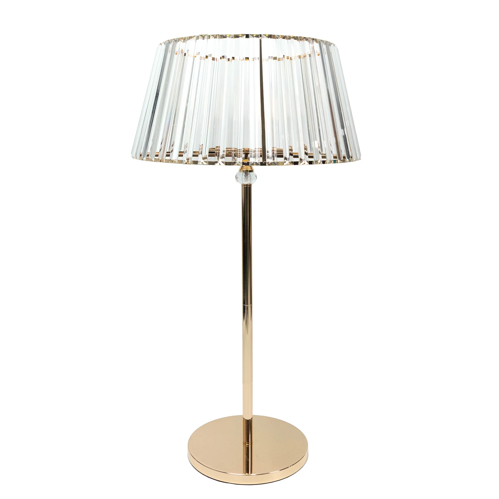 Gold Crystal Pendant Candle Holders 38" Classic Empire Lamp Shade Style, Votive Candle Stand for Table Centerpieces - Image 2