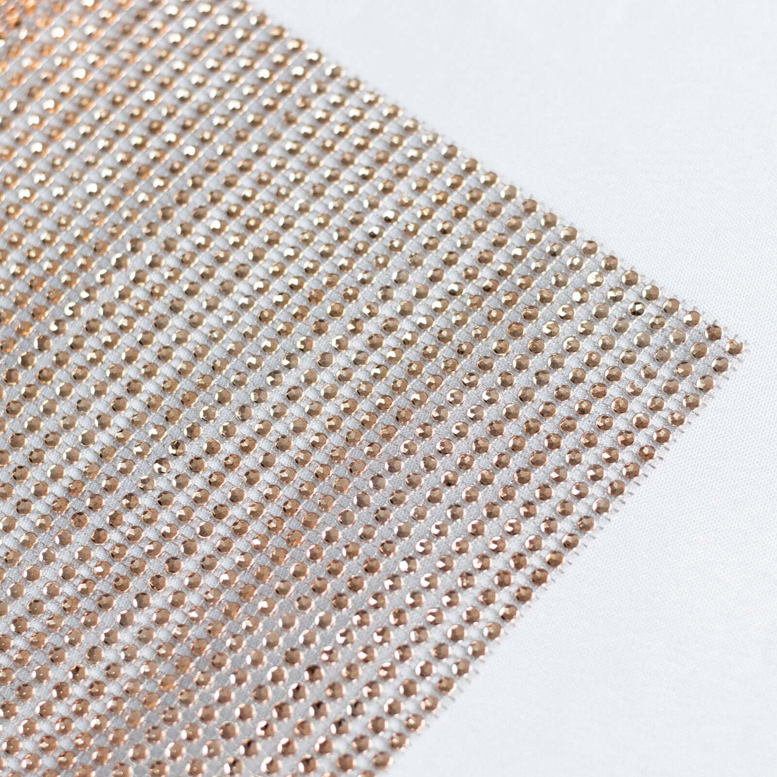Crystal Rhinestone Table Runner 10"x108" Champagne - Shiny Diamond Mesh Bling Table Decor - Image 14