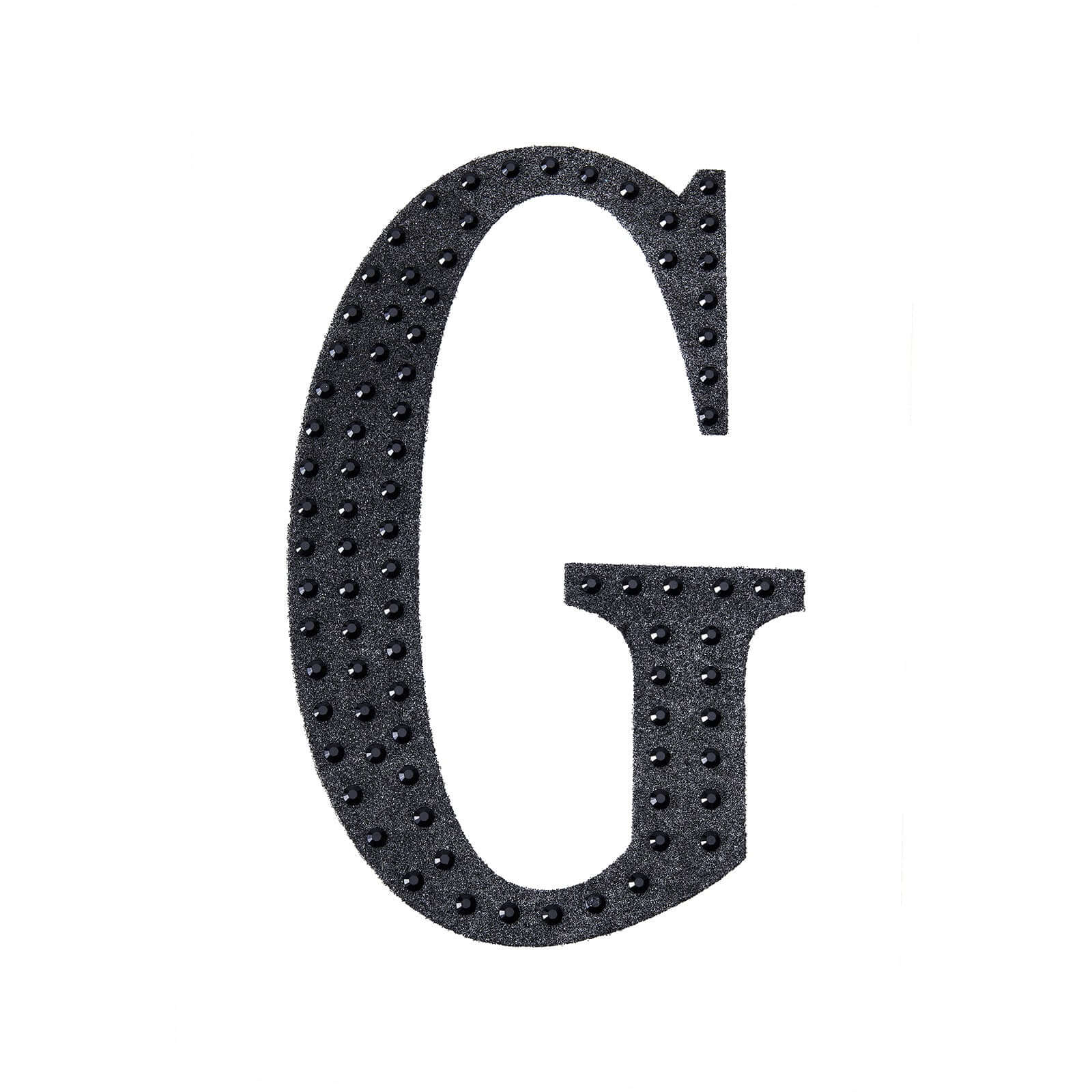 Decorative Rhinestone Alphabet "G" Letter Stickers, Glitter Adhesive Craft Letters Black DIY Sparkle Embellishments 8" - Image 6