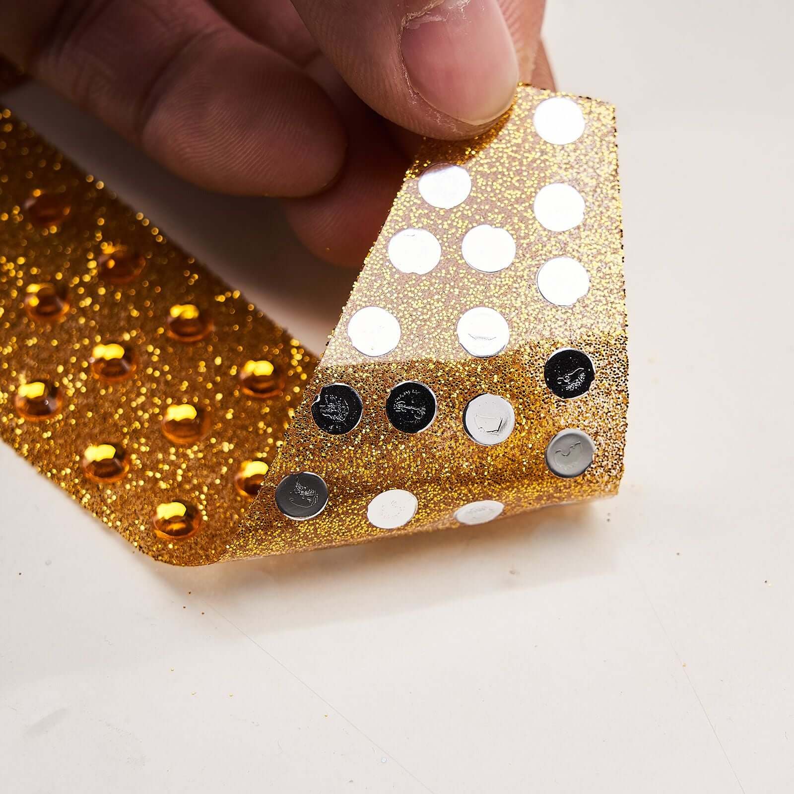 Decorative Rhinestone Alphabet "L" Letter Stickers 4", Gold Glitter Adhesive Craft Letters - DIY Sparkle Embellishments - Image 7