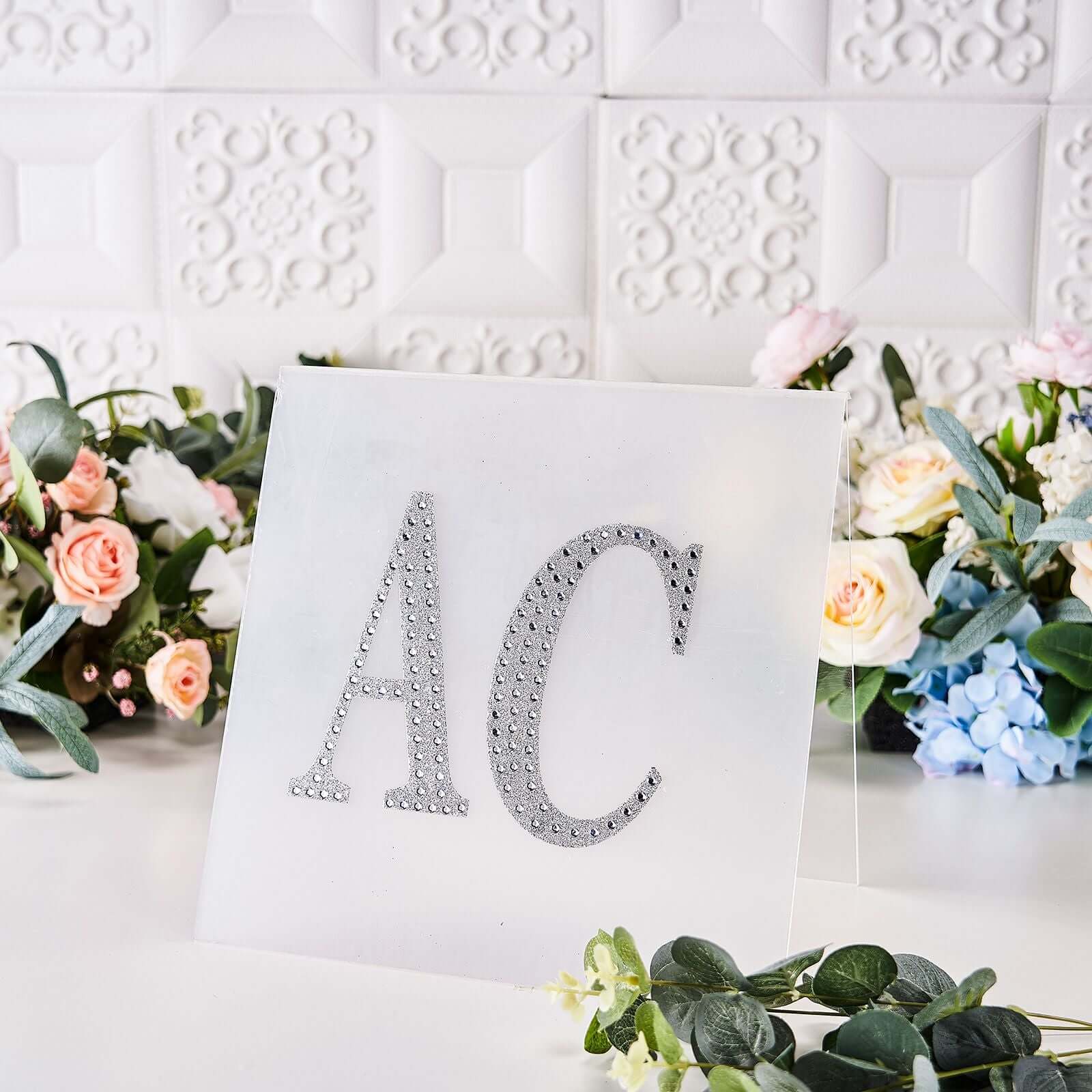 Decorative Rhinestone Alphabet "N" Letter Stickers 6", Silver Glitter Adhesive Craft Letters - DIY Sparkle Embellishments - Image 7