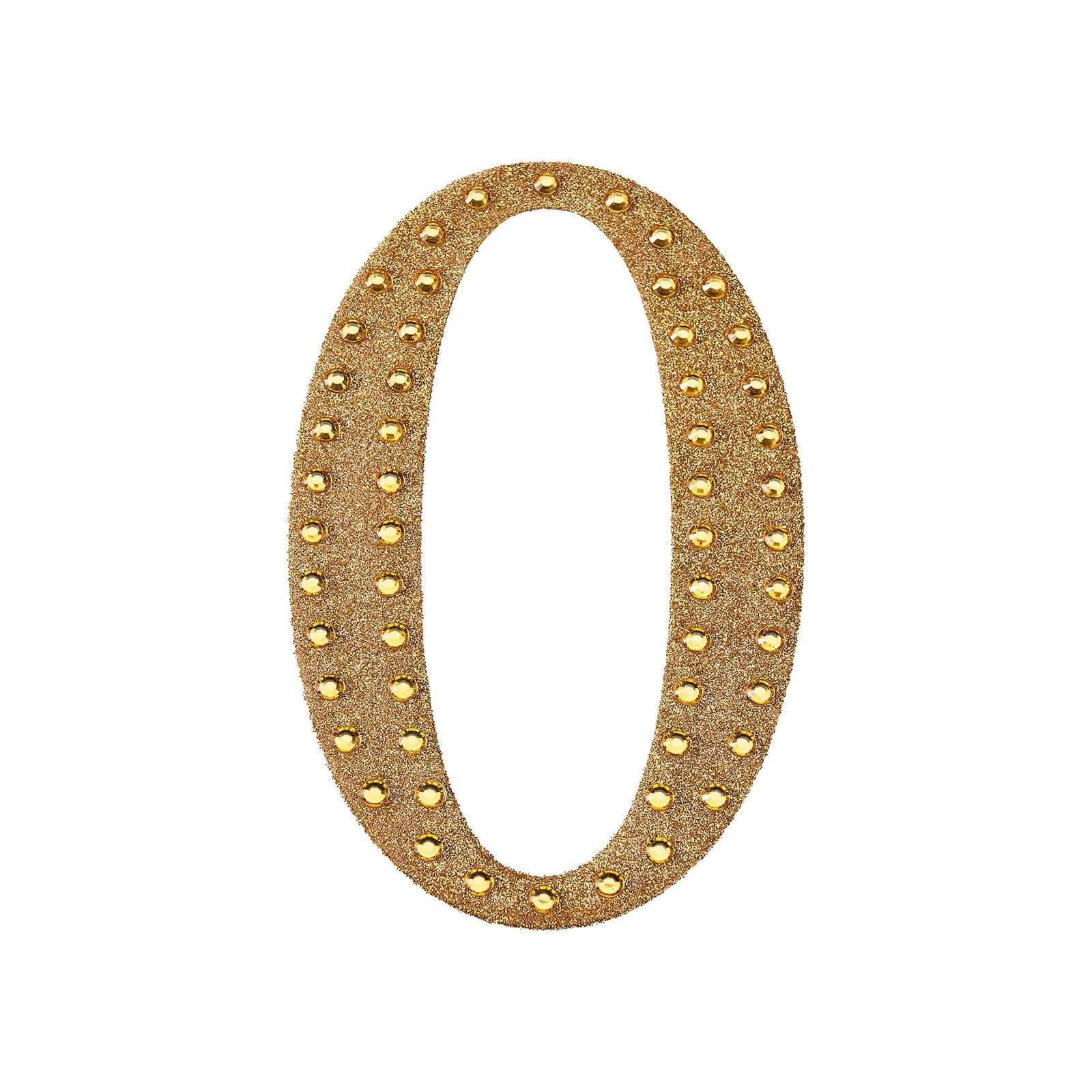 Decorative Rhinestone Alphabet "O" Letter Stickers 4", Gold Glitter Adhesive Craft Letters - DIY Sparkle Embellishments - Image 6