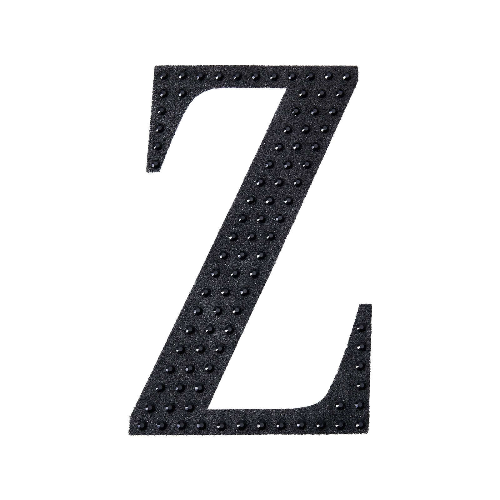 Decorative Rhinestone Alphabet "Z" Letter Stickers 6", Black Glitter Adhesive Craft Letters - DIY Sparkle Embellishments - Image 6