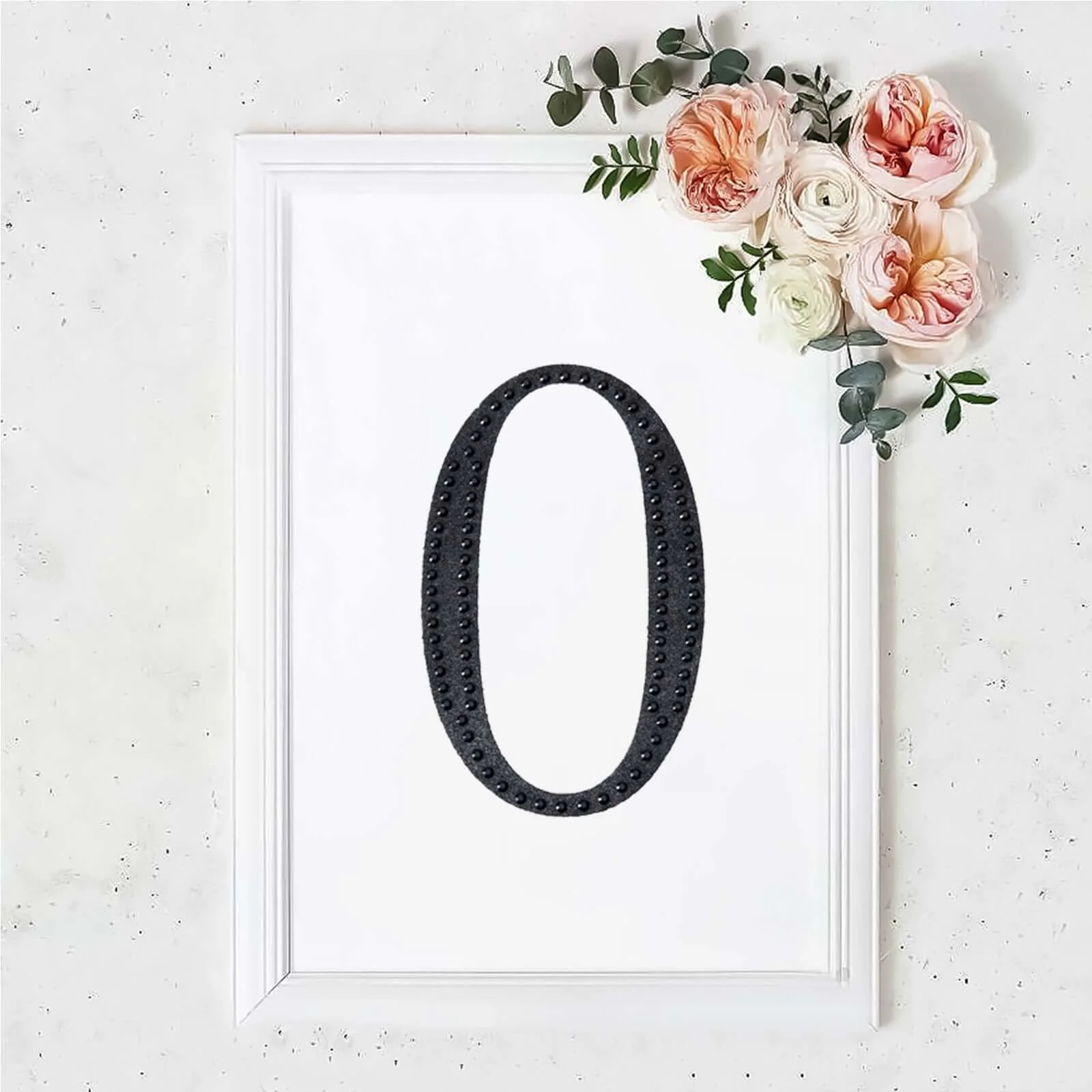 Decorative Rhinestone Number "0" Stickers 8", Black Glitter Adhesive Craft Numbers - DIY Sparkle Embellishments - Image 10