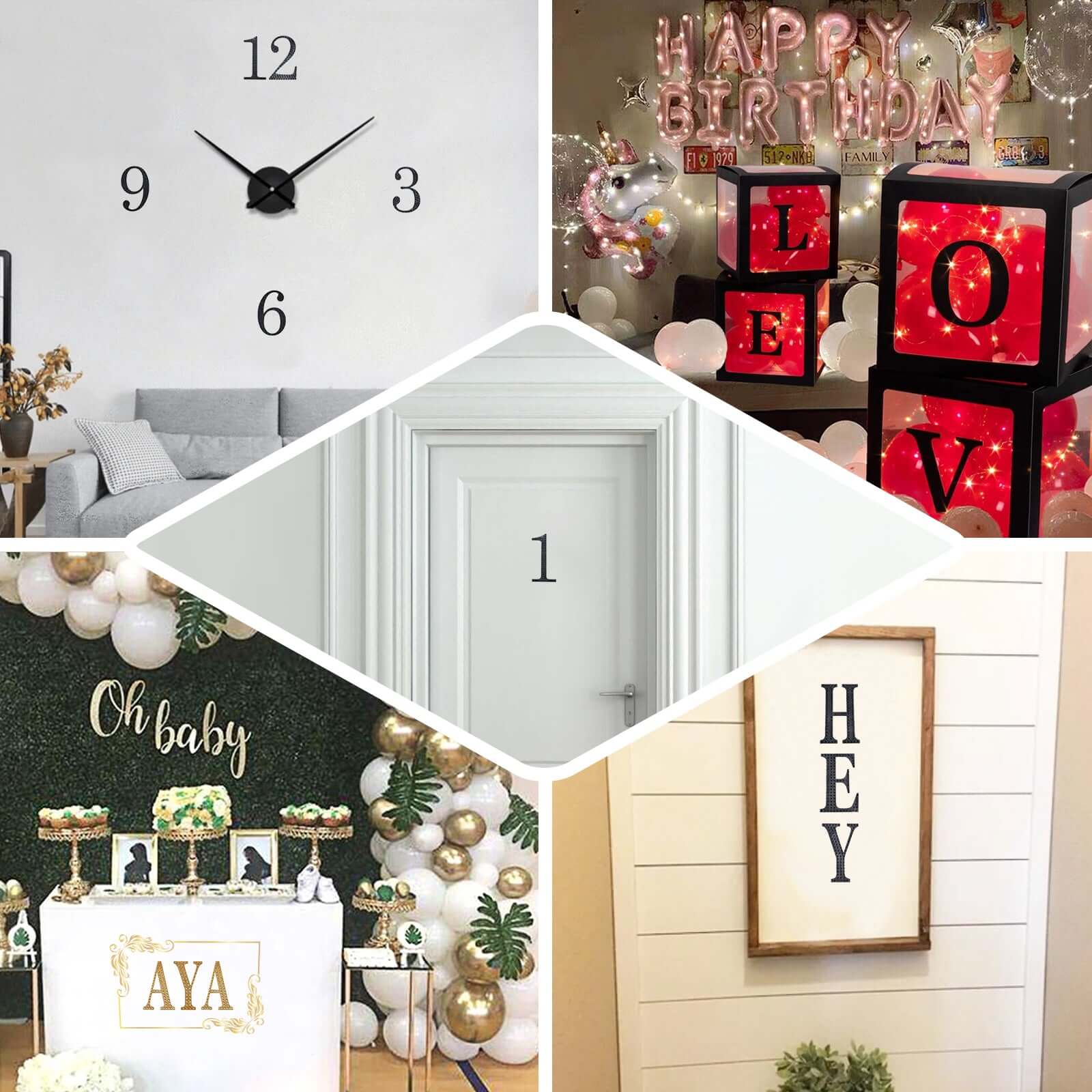 Decorative Rhinestone Number "2" Stickers 8", Gold Glitter Adhesive Craft Numbers - DIY Sparkle Embellishments - Image 5