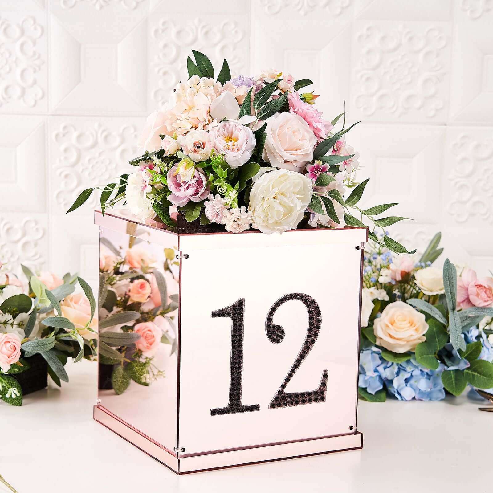 Decorative Rhinestone Number "3" Stickers 6", Black Glitter Adhesive Craft Numbers - DIY Sparkle Embellishments - Image 7