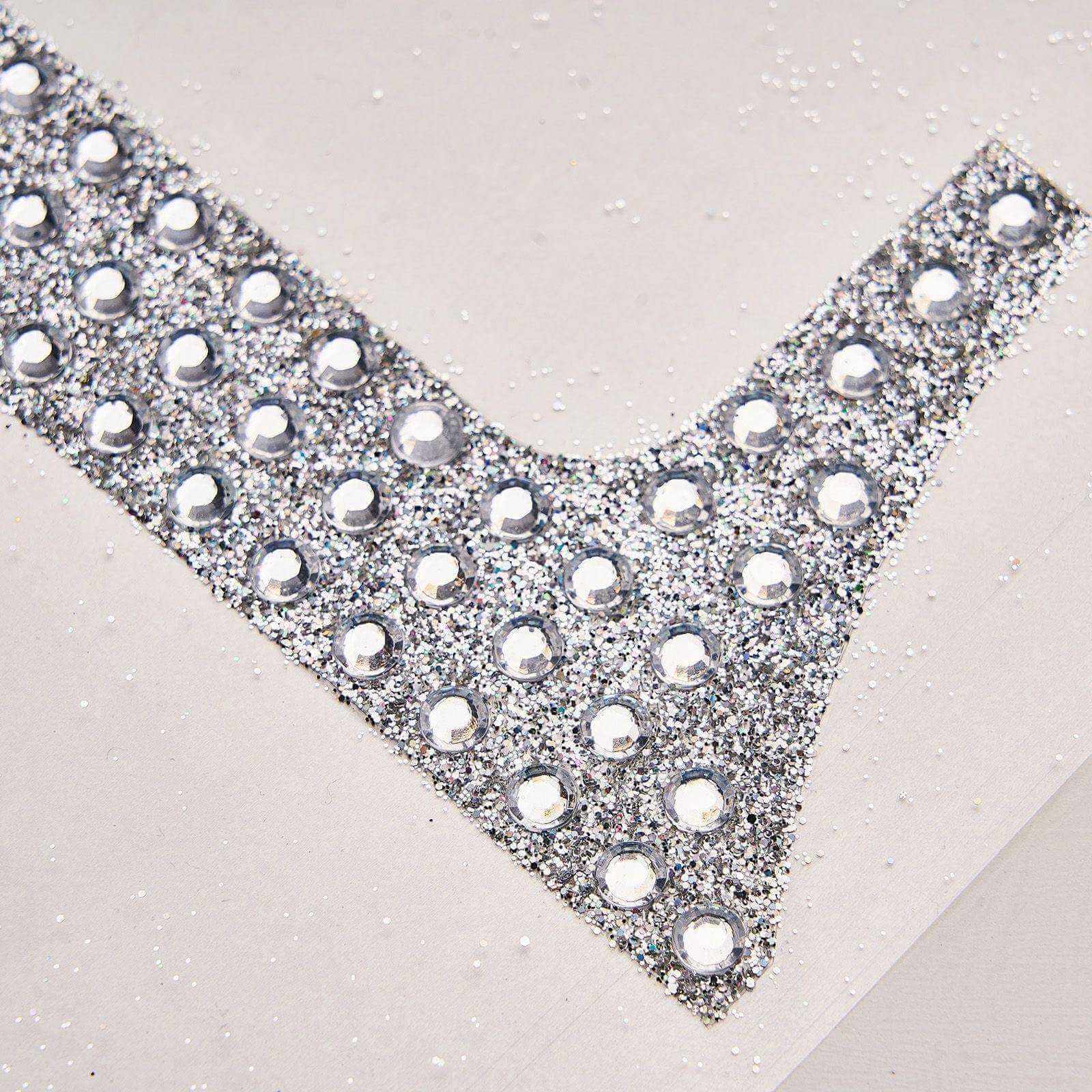 Decorative Rhinestone Number "7" Stickers 6", Silver Glitter Adhesive Craft Numbers - DIY Sparkle Embellishments - Image 8