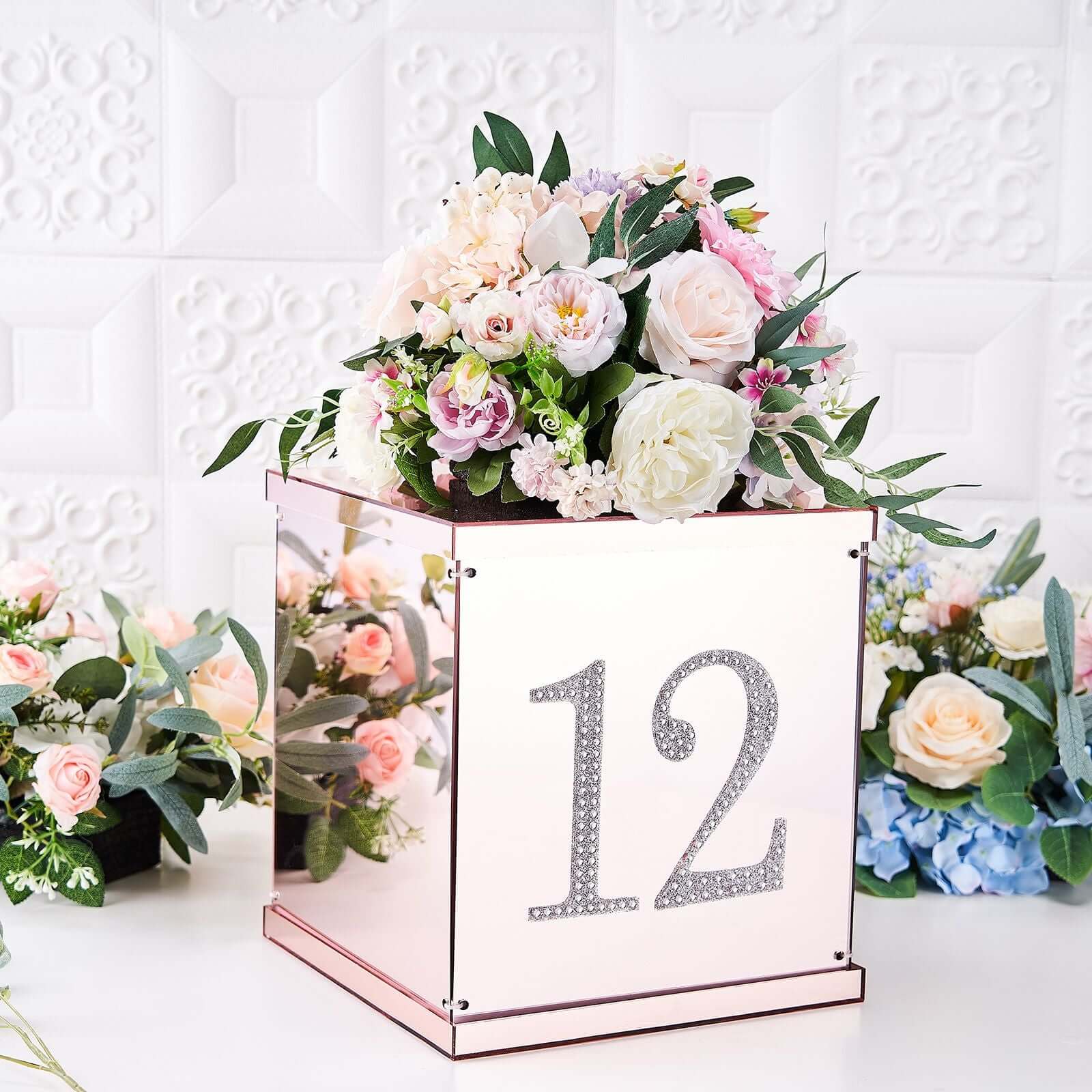 Decorative Rhinestone Number "9" Stickers 6", Silver Glitter Adhesive Craft Numbers - DIY Sparkle Embellishments - Image 7