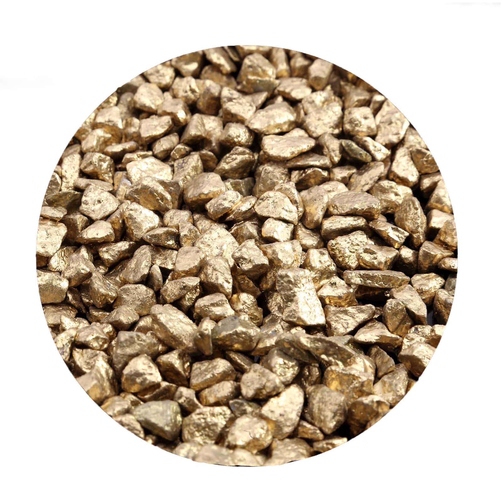 Decorative Stones Polished Metallic Gold 2Lb - Perfect Vase Fillers, Landscaping Rocks, and Aquarium Gravels - Image 3
