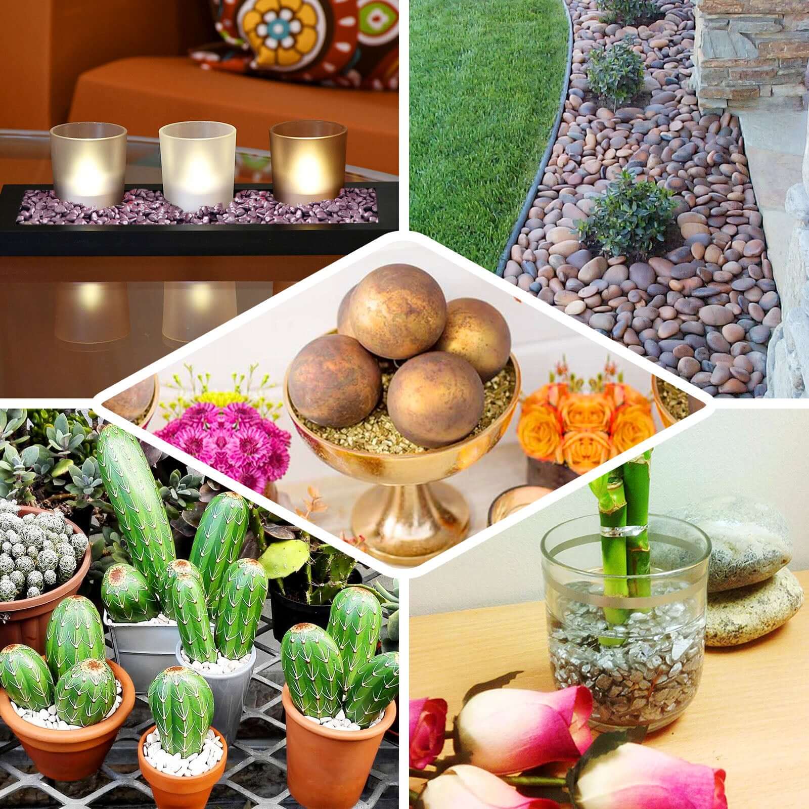 Decorative Stones Polished Metallic Gold 2Lb - Perfect Vase Fillers, Landscaping Rocks, and Aquarium Gravels - Image 5