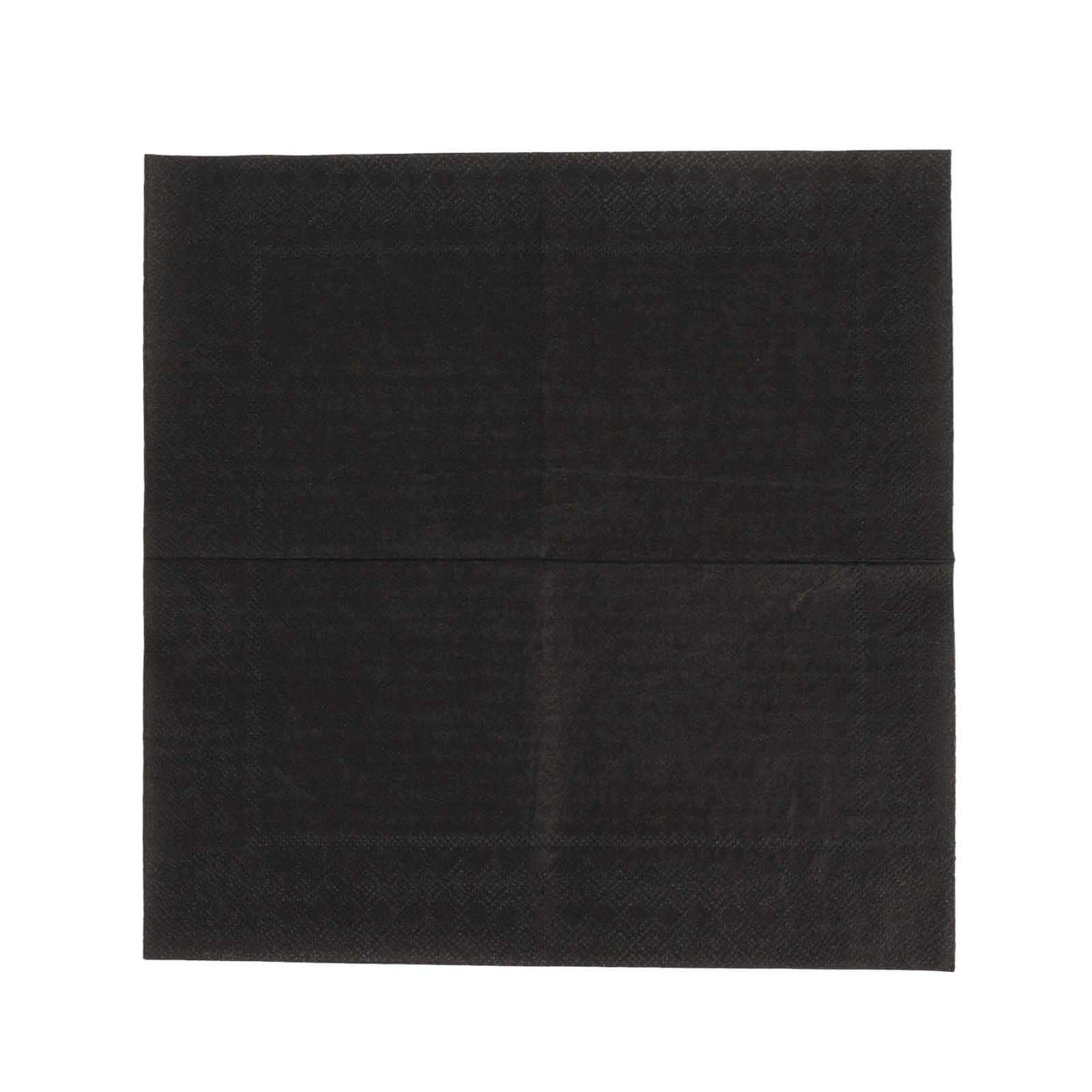 50-Pack Paper Beverage Napkins 2 Ply Black 5"x5" - Soft Disposable Cocktail Napkins 18GSM - Image 8
