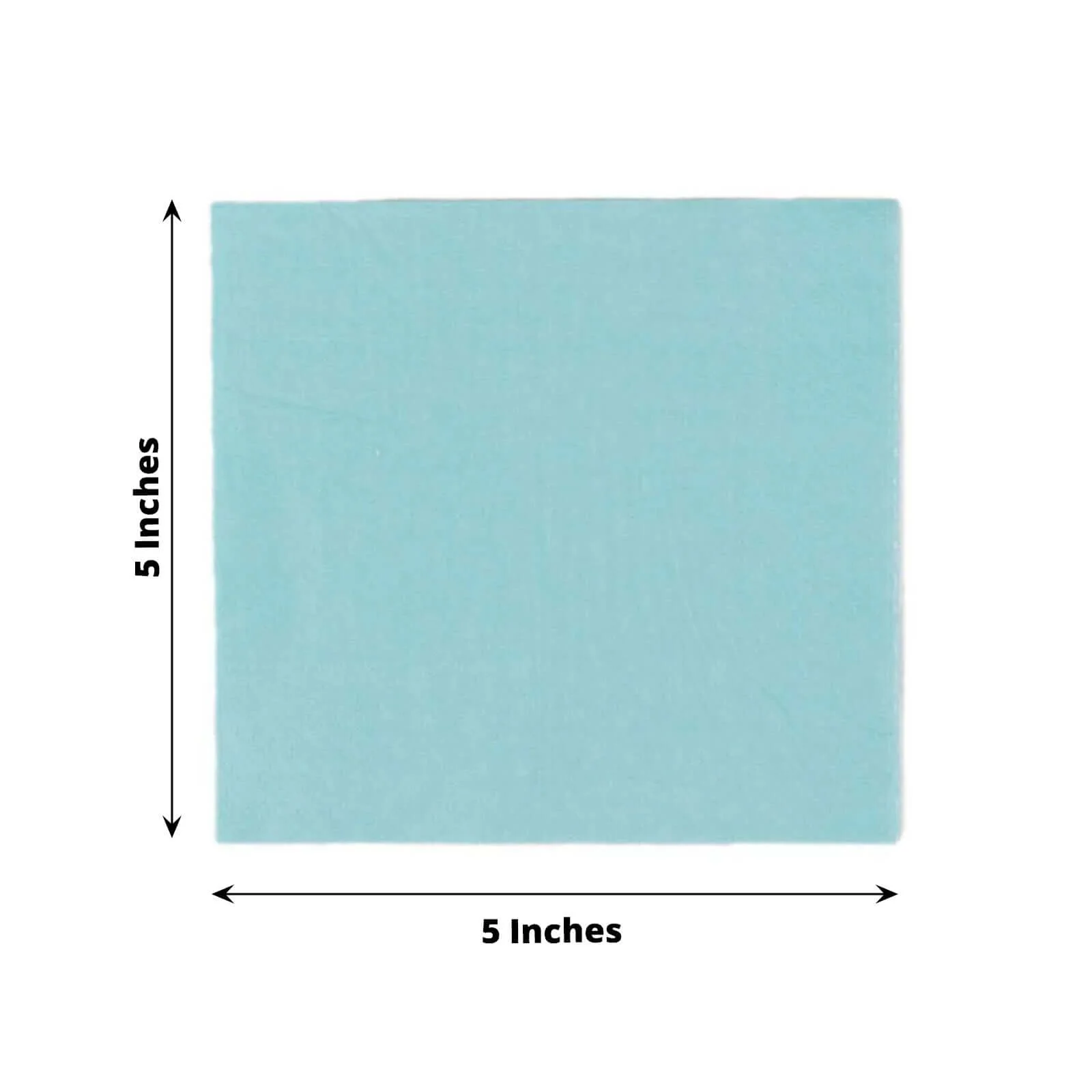 50-Pack Paper Beverage Napkins 2 Ply Blue 5"x5" - Soft Disposable Cocktail Napkins 18GSM - Image 3