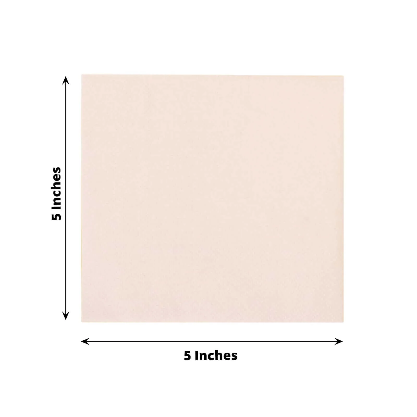 50-Pack Paper Beverage Napkins 2 Ply Blush 5"x5" - Soft Disposable Cocktail Napkins 18GSM - Image 3