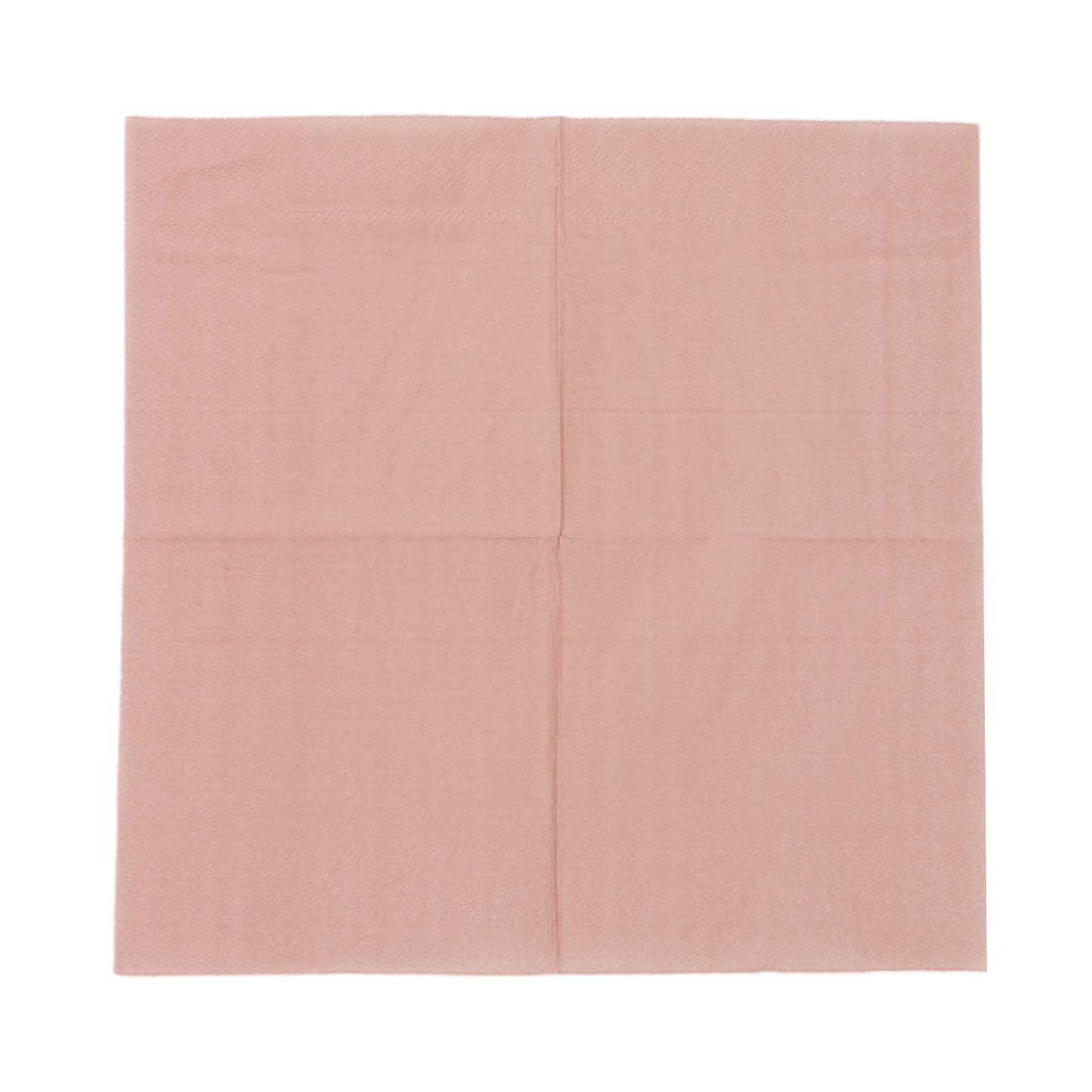 50-Pack Paper Beverage Napkins 2 Ply Dusty Rose 5"x5" - Soft Disposable Cocktail Napkins 18GSM - Image 7