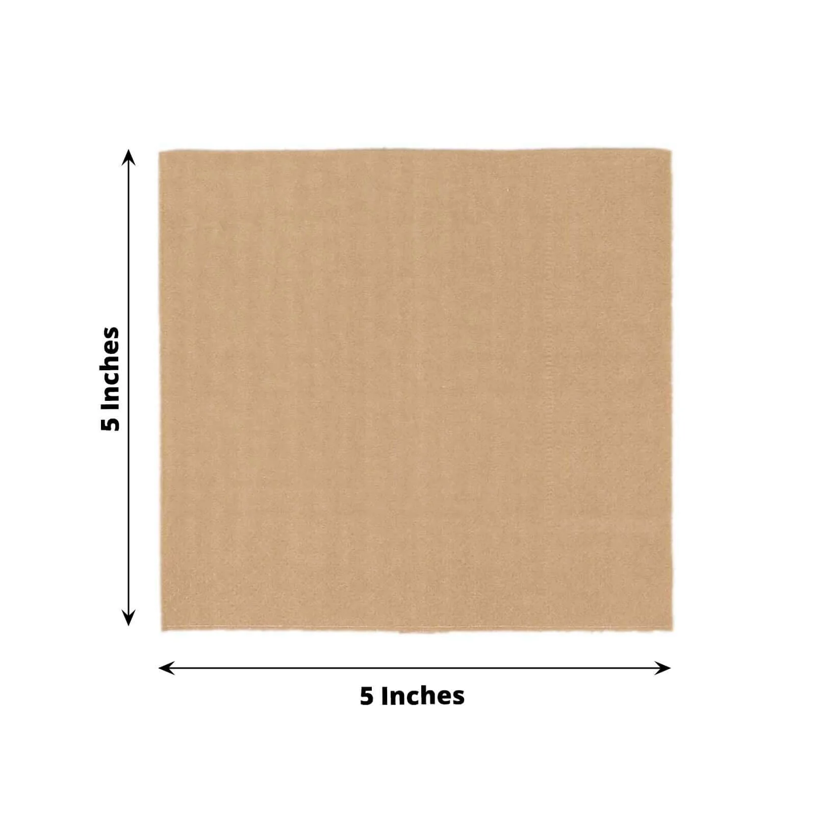 50-Pack Paper Beverage Napkins 2 Ply Natural 5"x5" - Soft Disposable Cocktail Napkins 18GSM - Image 3