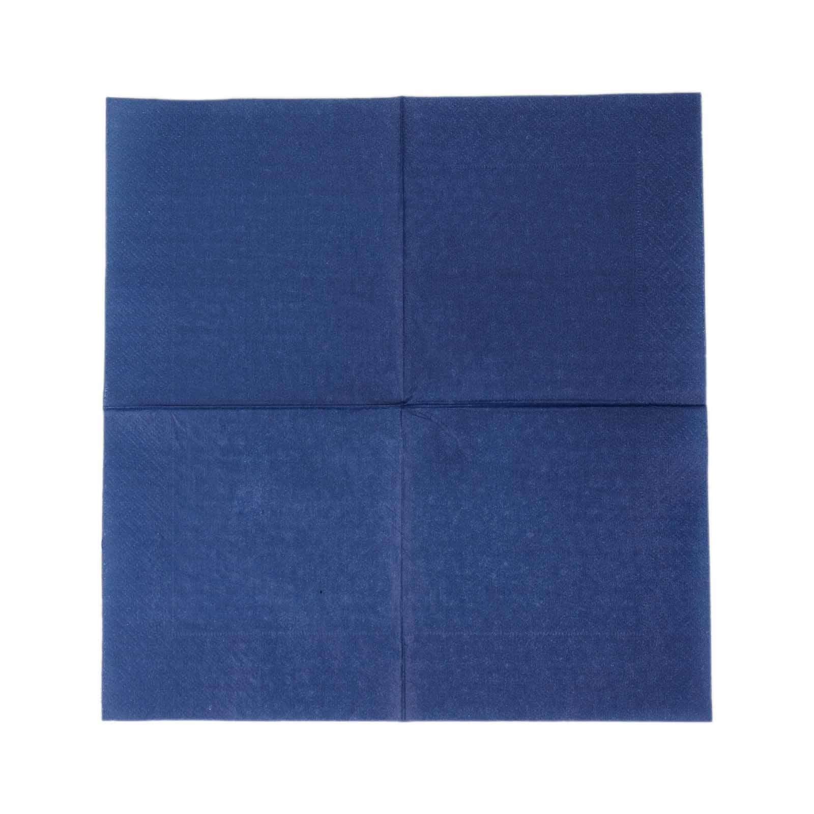 50-Pack Paper Beverage Napkins 2 Ply Navy Blue 5"x5" - Soft Disposable Cocktail Napkins 18GSM - Image 7