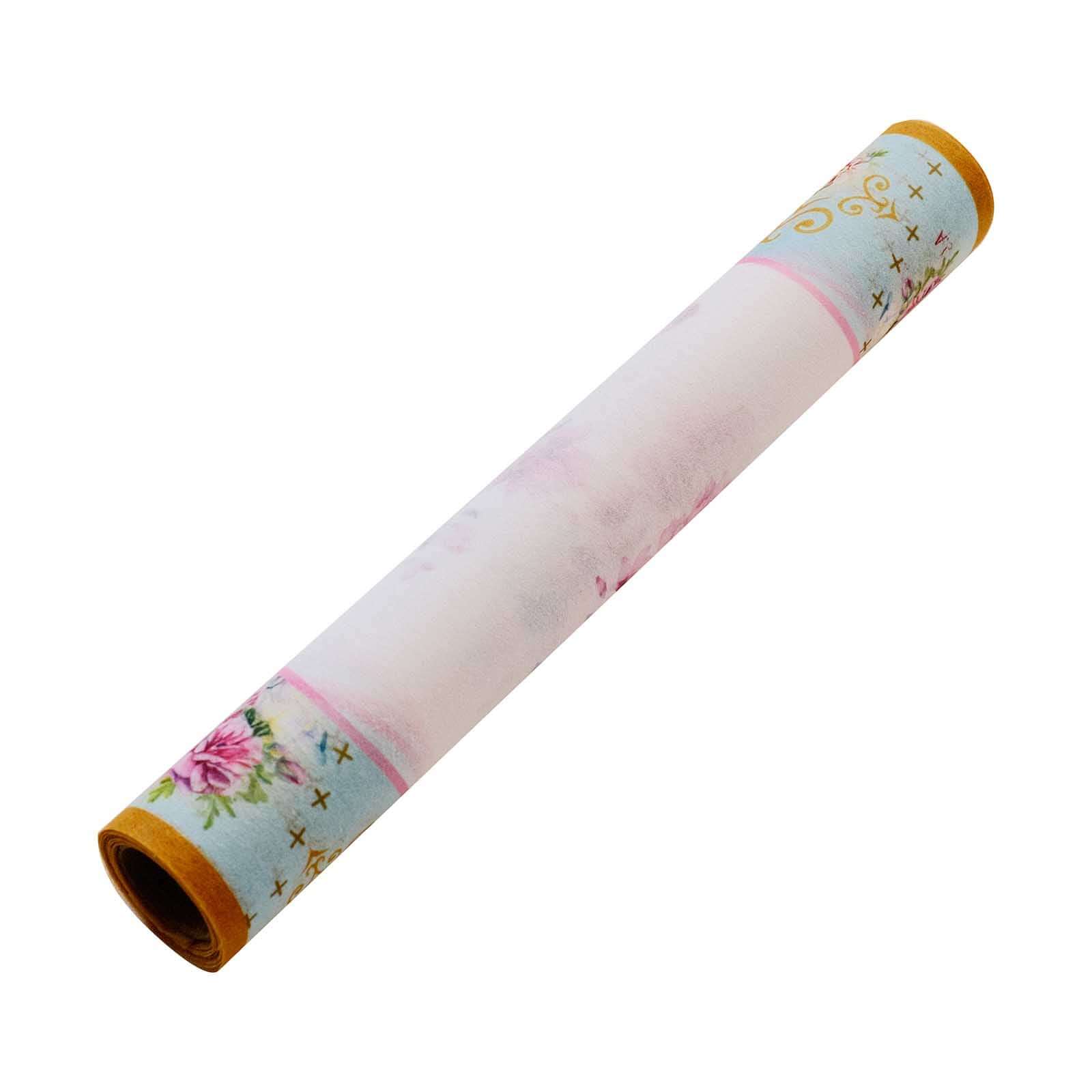 Disposable Table Runner 11"x108" White with Pink Peony Floral Print - Non-woven Stylish Spring Summer Dining Decor - Image 11