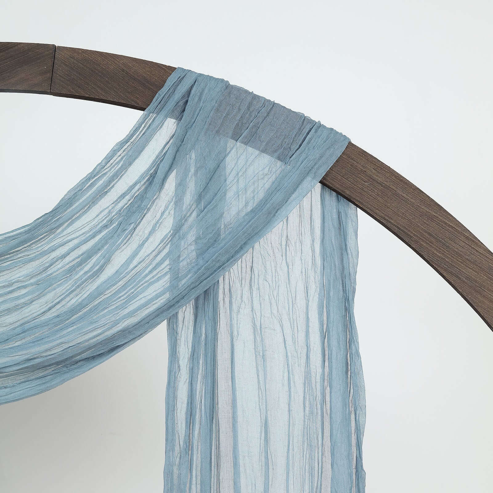Dusty Blue Gauze Cheesecloth Draping Fabric Wedding Arch Decorations, Window Scarf Valance, Boho Arbor Long Curtain Panel 20ft - Image 7
