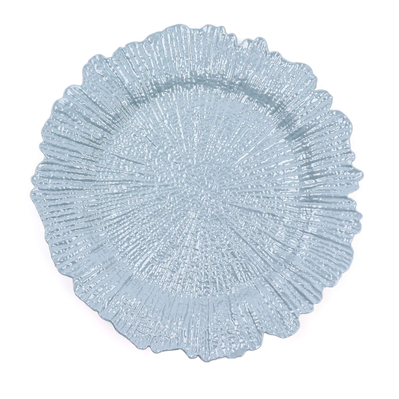 6-Pack Acrylic Plastic Charger Plates 13" Round Dusty Blue Reef Design - Decorative Dinner Charger Tableware - Image 5