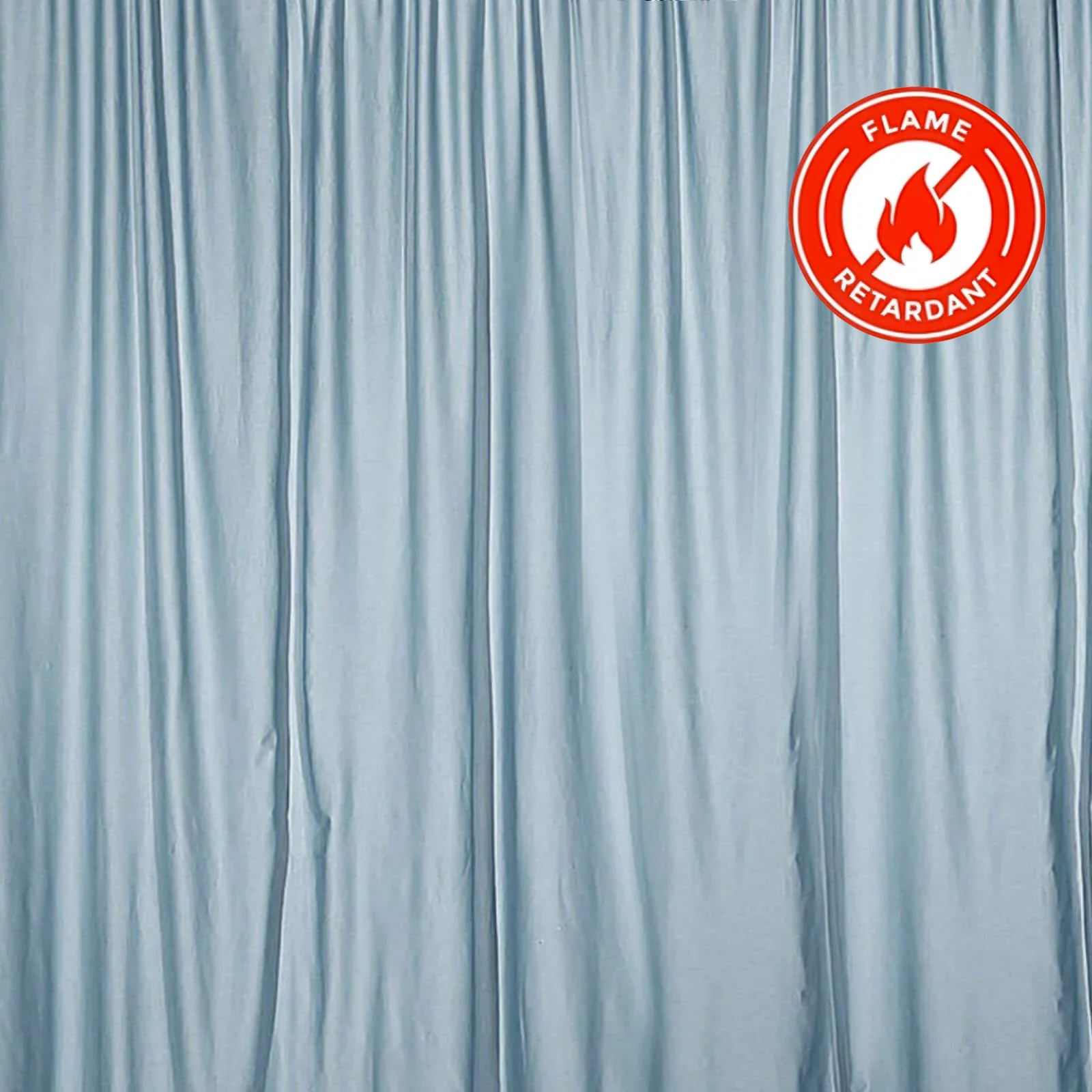 2 Pack 5ftx10ft Dusty Blue Scuba Polyester Backdrop Drape Curtains, Durable Flame Resistant Event Divider Panels Wrinkle Free With Rod Pockets - Image 8