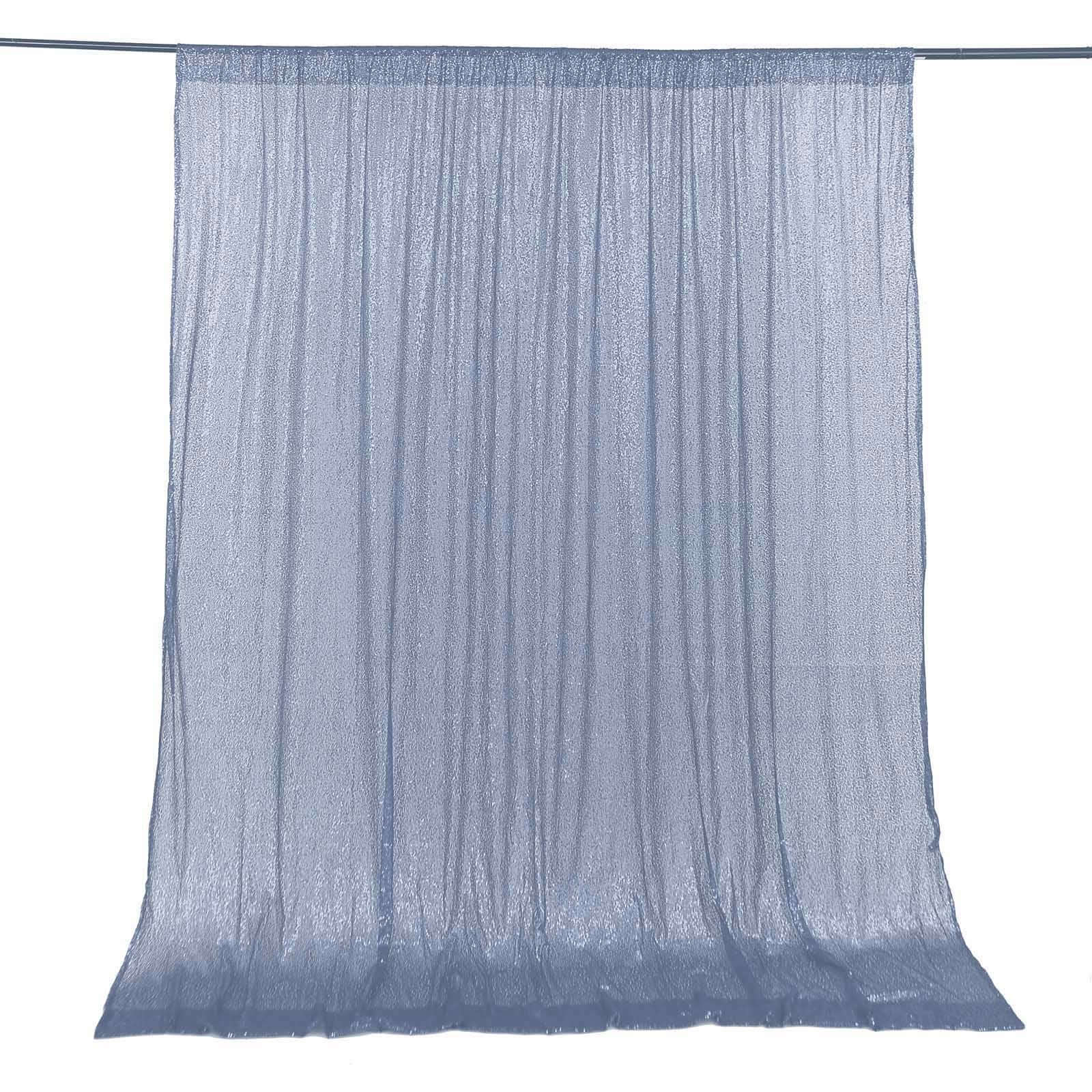 Dusty Blue Sequin Backdrop Drape Curtain, Photo Booth Event Divider Panel - 8ftx8ft - Image 7
