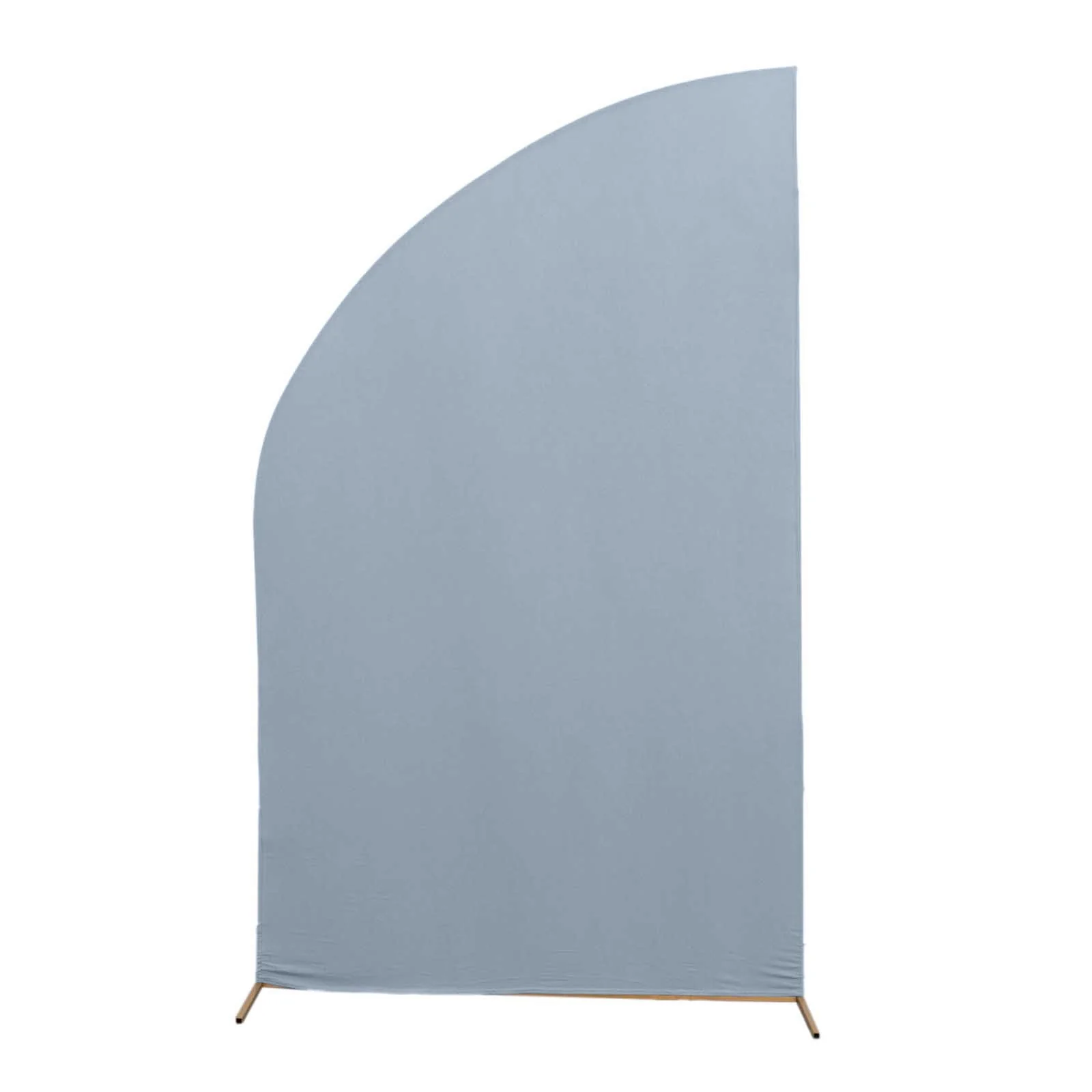 Dusty Blue Spandex Fitted Chiara Backdrop Stand Cover For Half Moon Top Wedding Arch - 8ft - Image 13