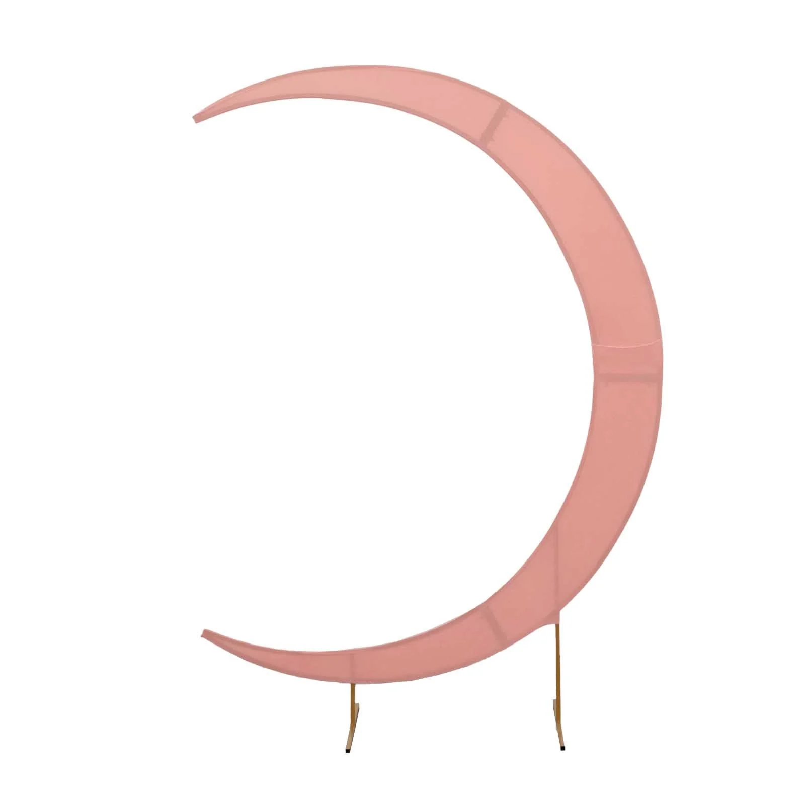 Dusty Rose Spandex Crescent Moon Chiara Backdrop Stand Cover, Custom Fitted Wedding Arch Cover - 7.5ft - Image 8