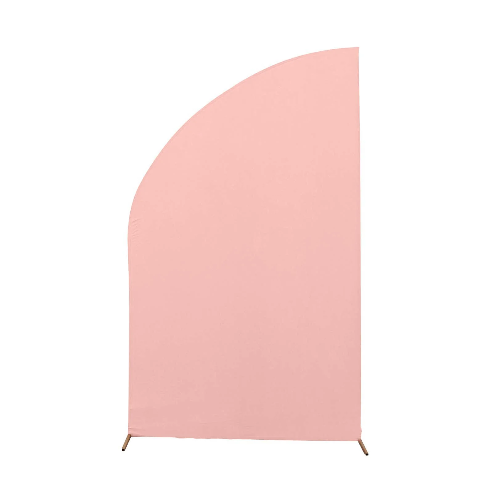 Dusty Rose Spandex Fitted Chiara Backdrop Stand Cover For Half Moon Top Wedding Arch - 8ft - Image 7