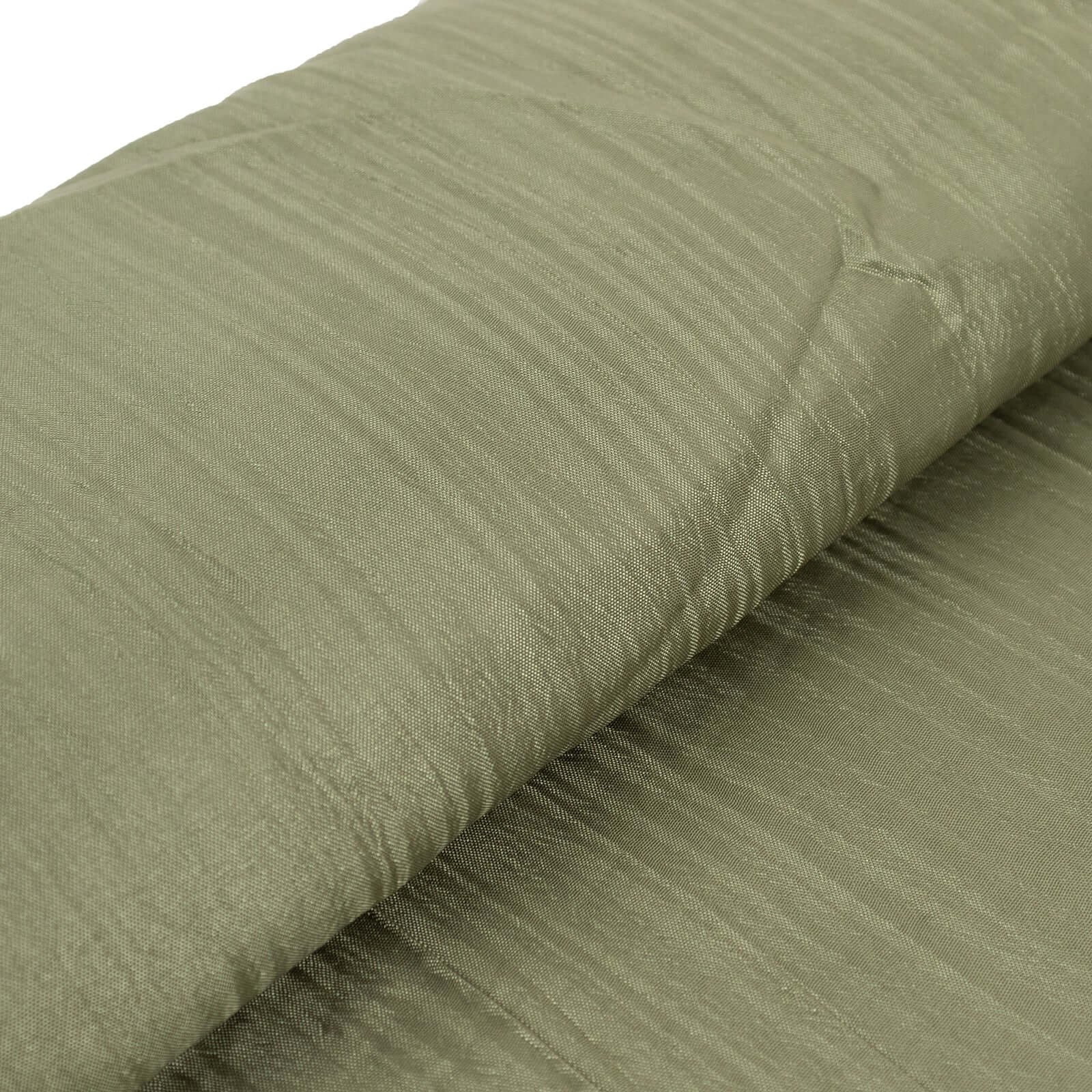 Dusty Sage Green Accordion Crinkle Taffeta Fabric Bolt 54"x10 Yards - Image 2