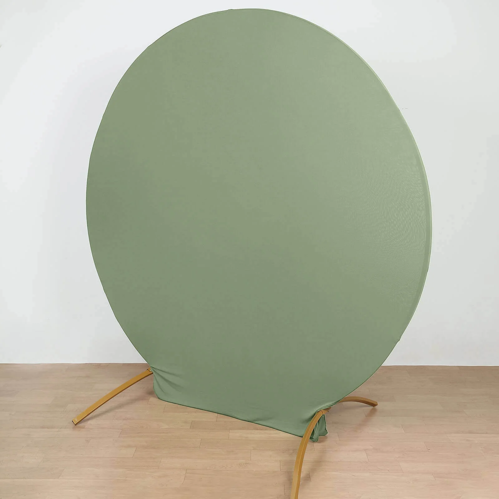 Dusty Sage Green Round Spandex Fit Wedding Backdrop Stand Cover 7.5ft - Image 7