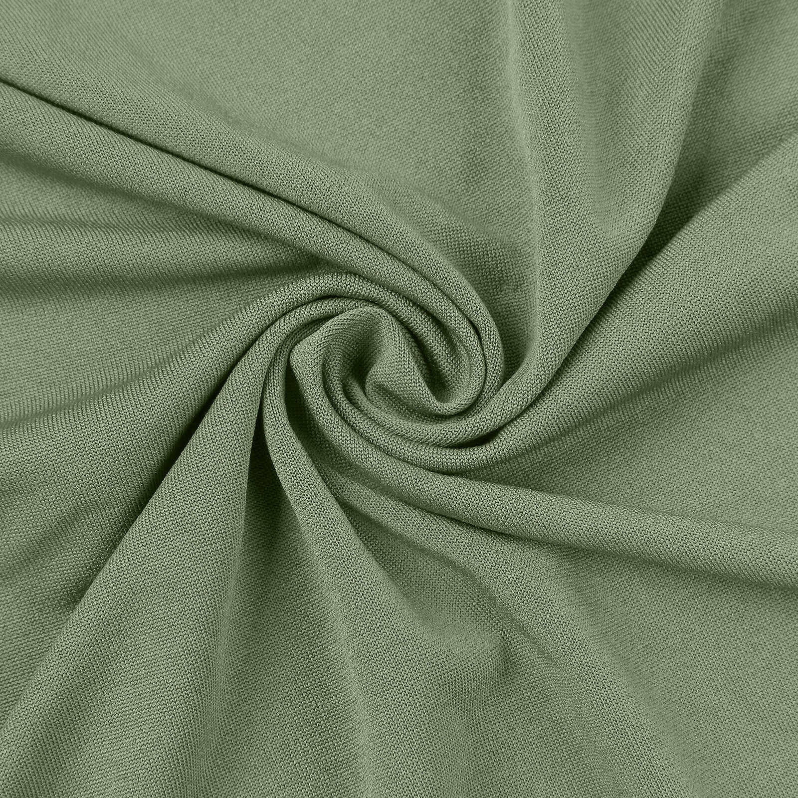Dusty Sage Green Round Spandex Fit Wedding Backdrop Stand Cover 7.5ft - Image 8