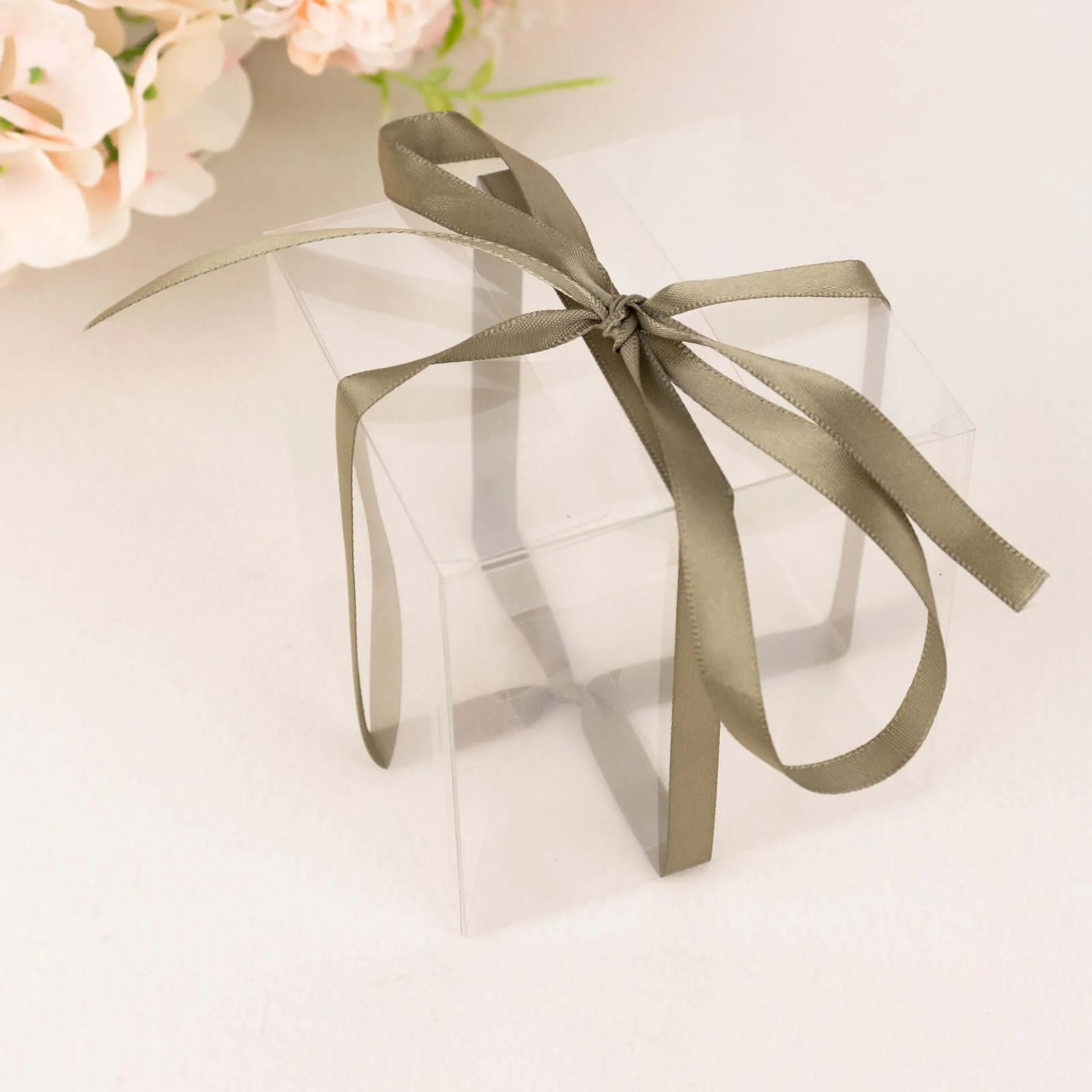 Dusty Sage Green Single Face Decorative Satin Ribbon 100 Yards 3/8" - Image 2