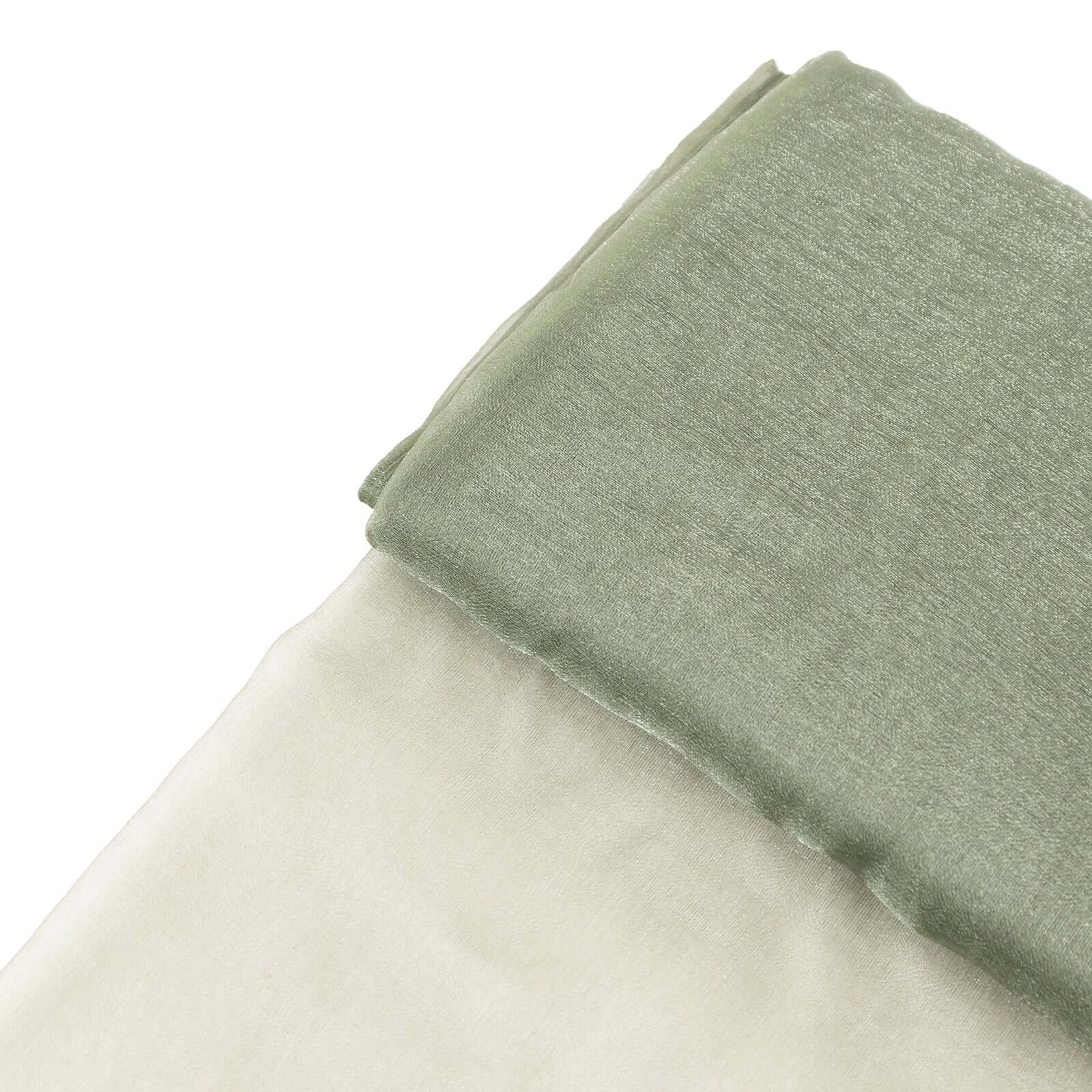 Dusty Sage Green Solid Sheer Chiffon Fabric Bolt, DIY Voile Drapery Fabric 54"x10yd - Image 5