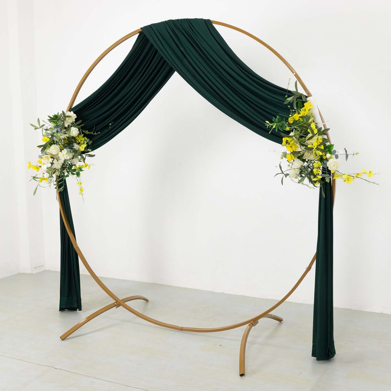 Hunter Emerald Green 4-Way Stretch Spandex Backdrop Drape Curtain, Wrinkle Free Event Divider Panel with Rod Pockets - 5ftx18ft - Image 7