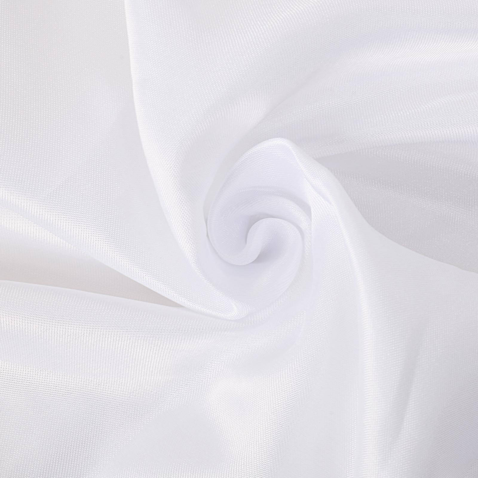 Extra Long Tulle Table Skirt 14ft White with Satin Edge for Baby Showers & Events Table Cover - Image 17