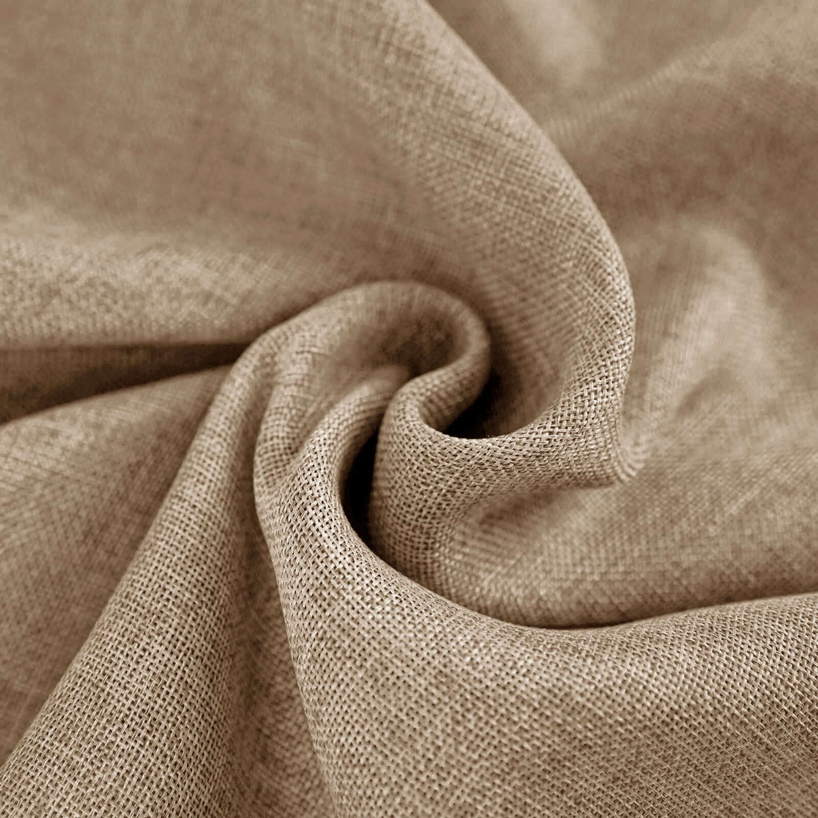 Faux Burlap Jute Rectangle Tablecloth 90"x132" Natural - Rustic Seamless Table Linen for Events - Image 8