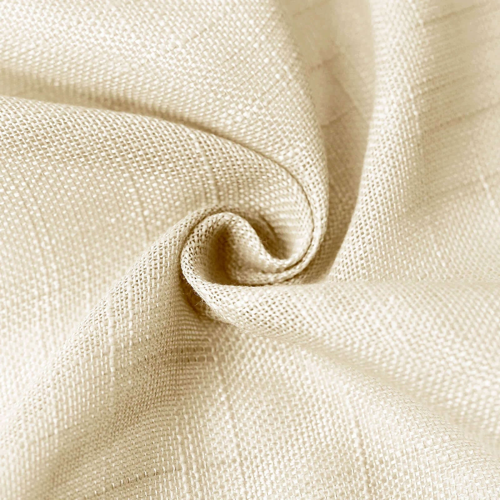 Faux Linen Rectangular Tablecloth 90"x132" Beige with Slubby Textured - Wrinkle Resistant & Seamless Table Cover - Image 8