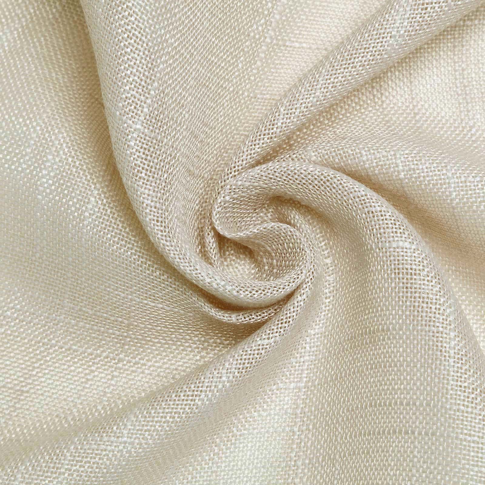 Faux Linen Rectangular Tablecloth 90"x156" Beige with Slubby Textured - Wrinkle Resistant & Seamless Table Cover - Image 8