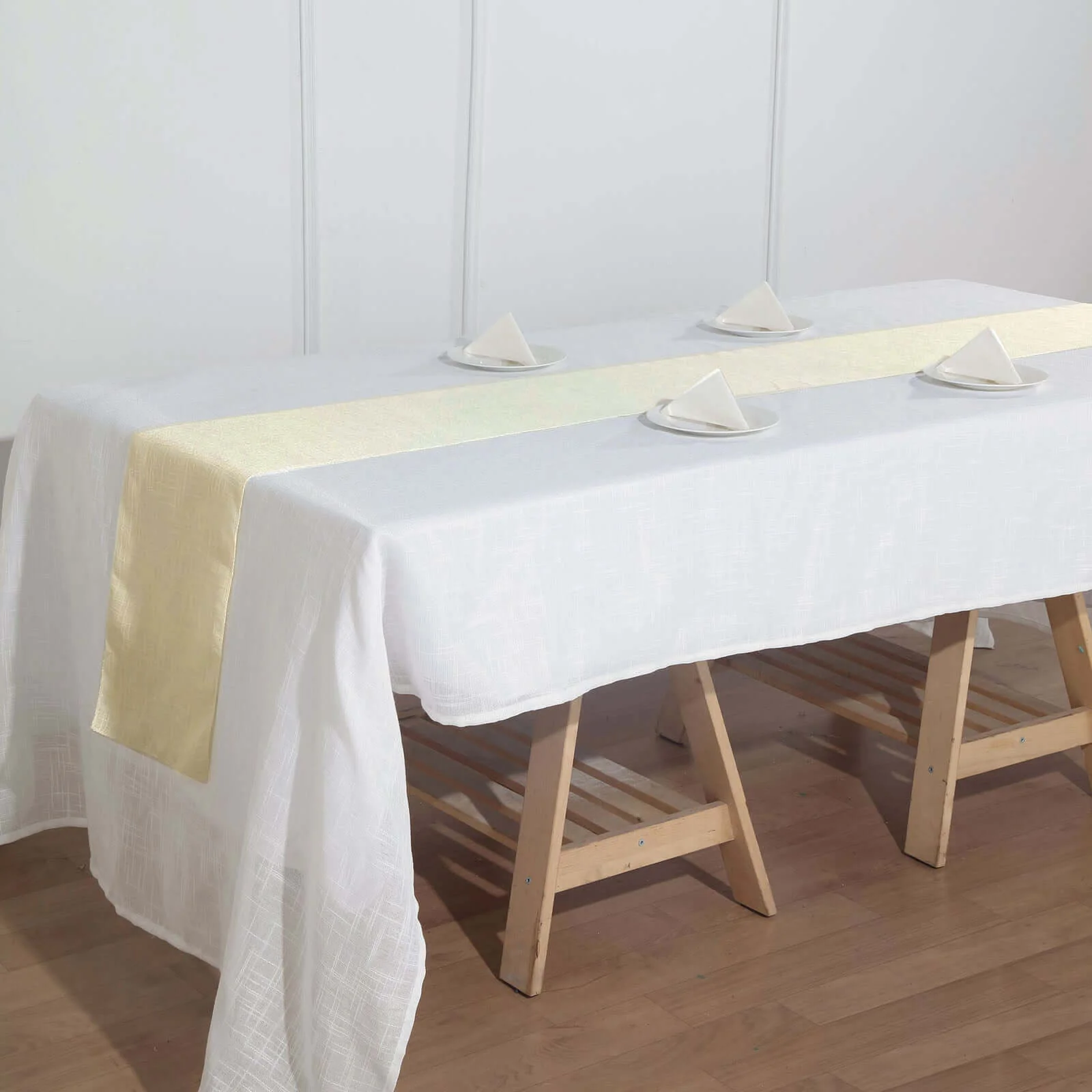 Faux Linen Table Runner 12"x108" Ivory - Slubby Textured Table Decor - Image 10