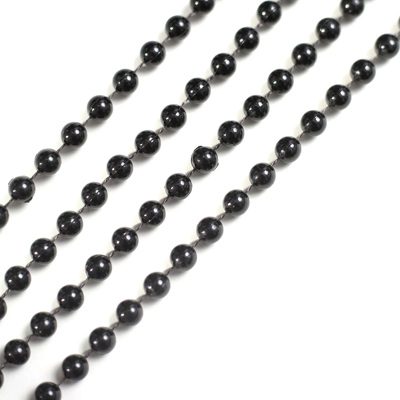 Faux Pearl Beaded Chair Back Garland Sash 16" Black Gatsby-Inspired Design - Pre-Tied Pearl String for Chiavari Chairs - Image 3